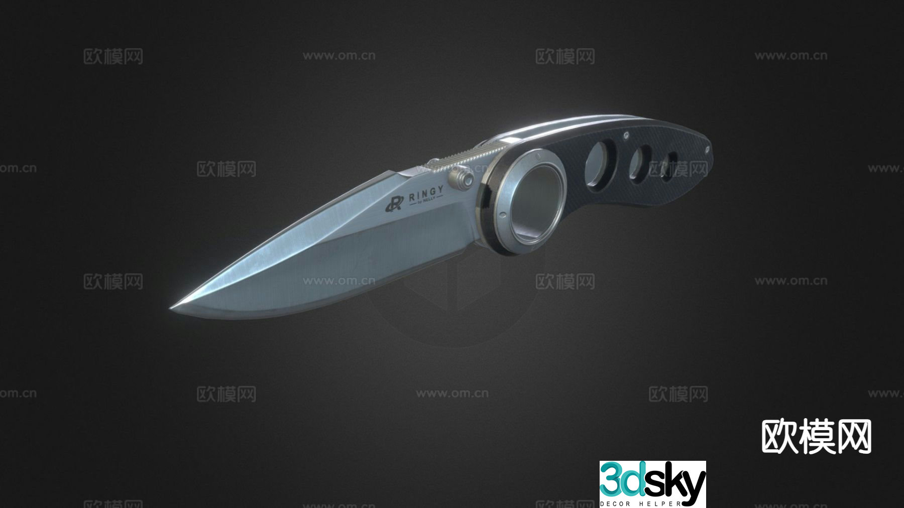 Pocket Knife - Ringy Knife 3d model