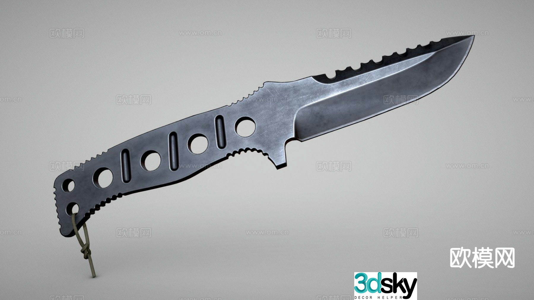 Tactical knife dagger 3d model