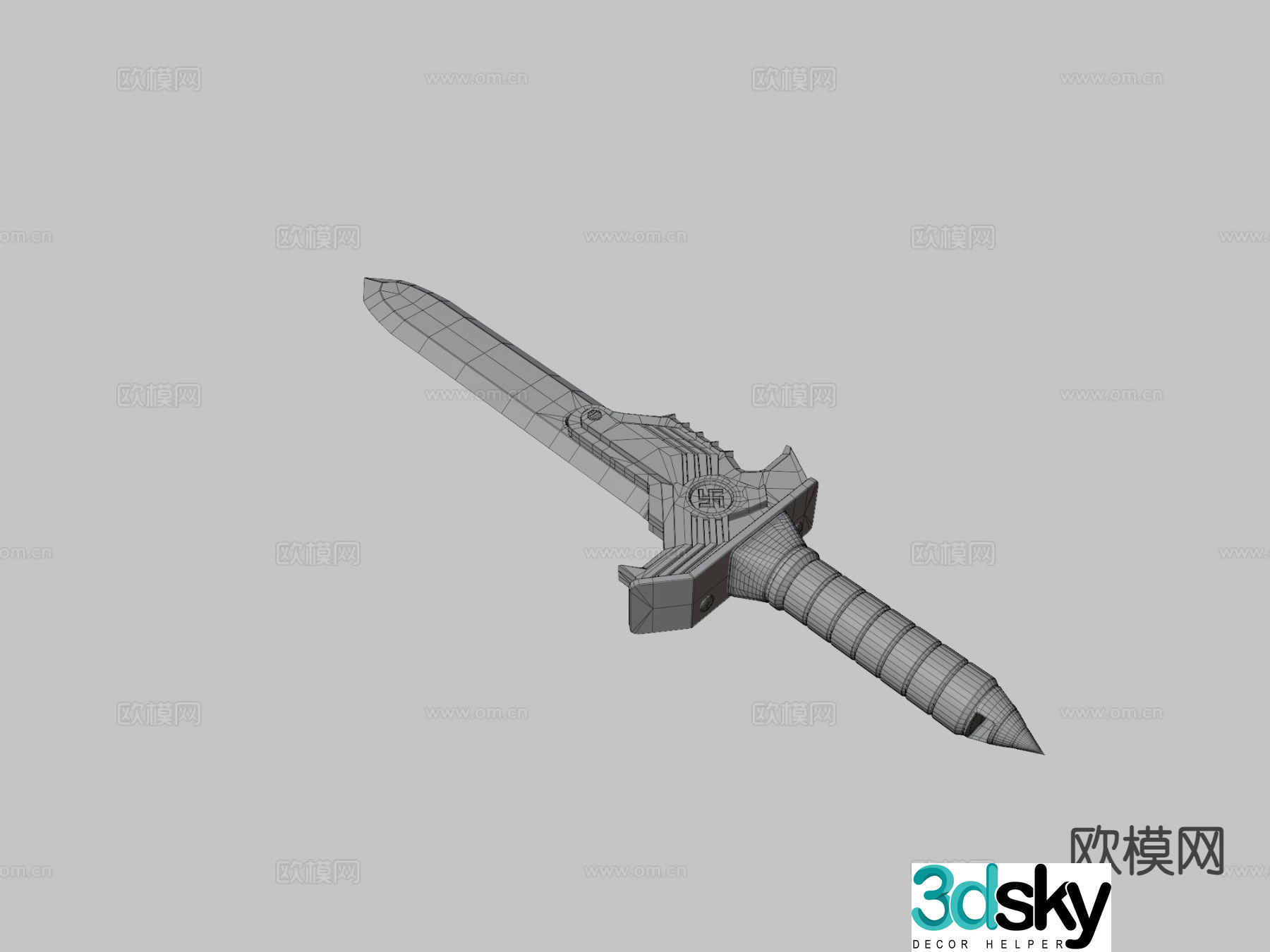 combat knife 3d model