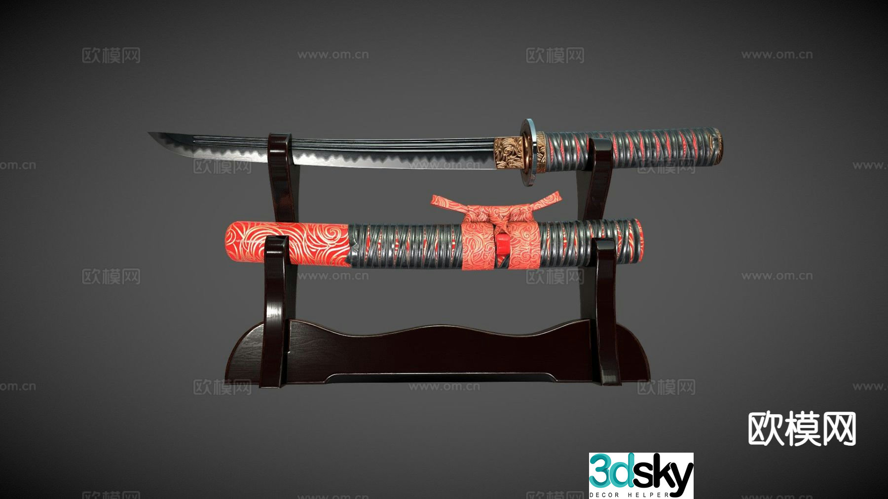 Tang sword samurai 3d model