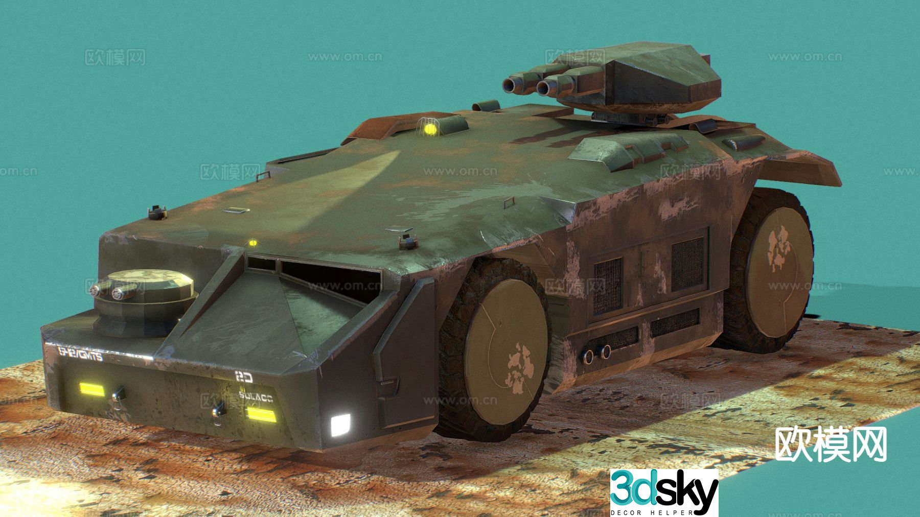 M577 armored personnel carrier 3d model