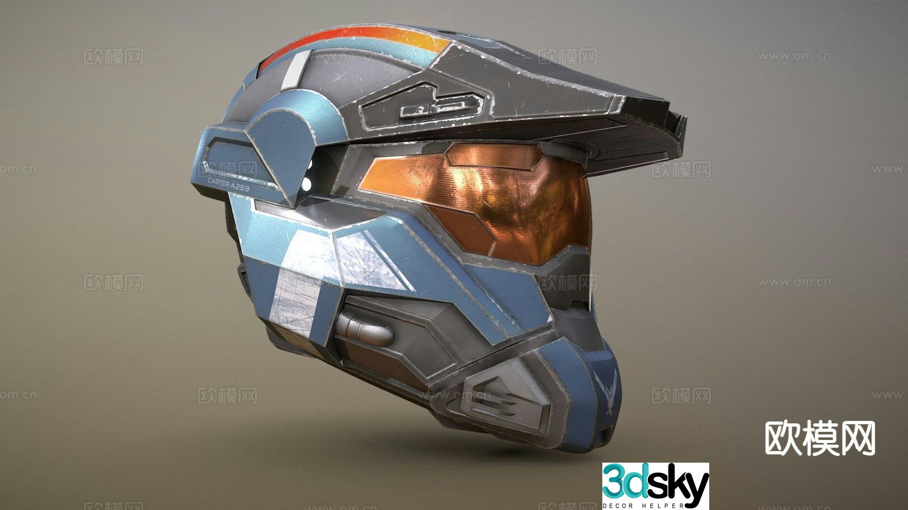 Carter helmet 3d model