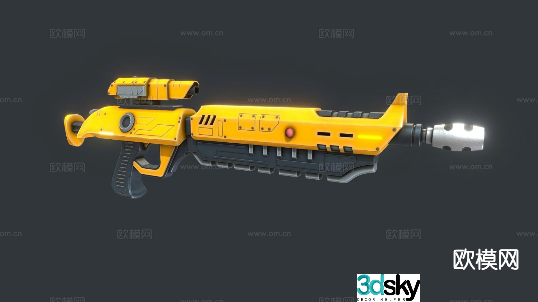 Game rifle 3d model