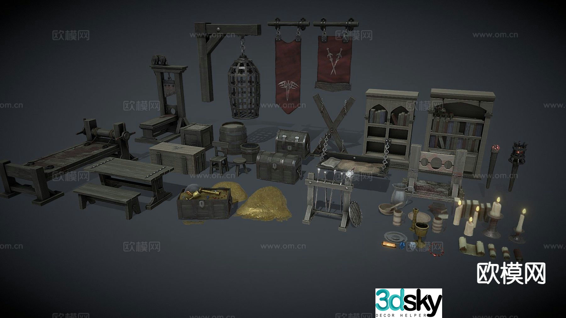 Blender 3 Dungeon Prop Pack 3d model
