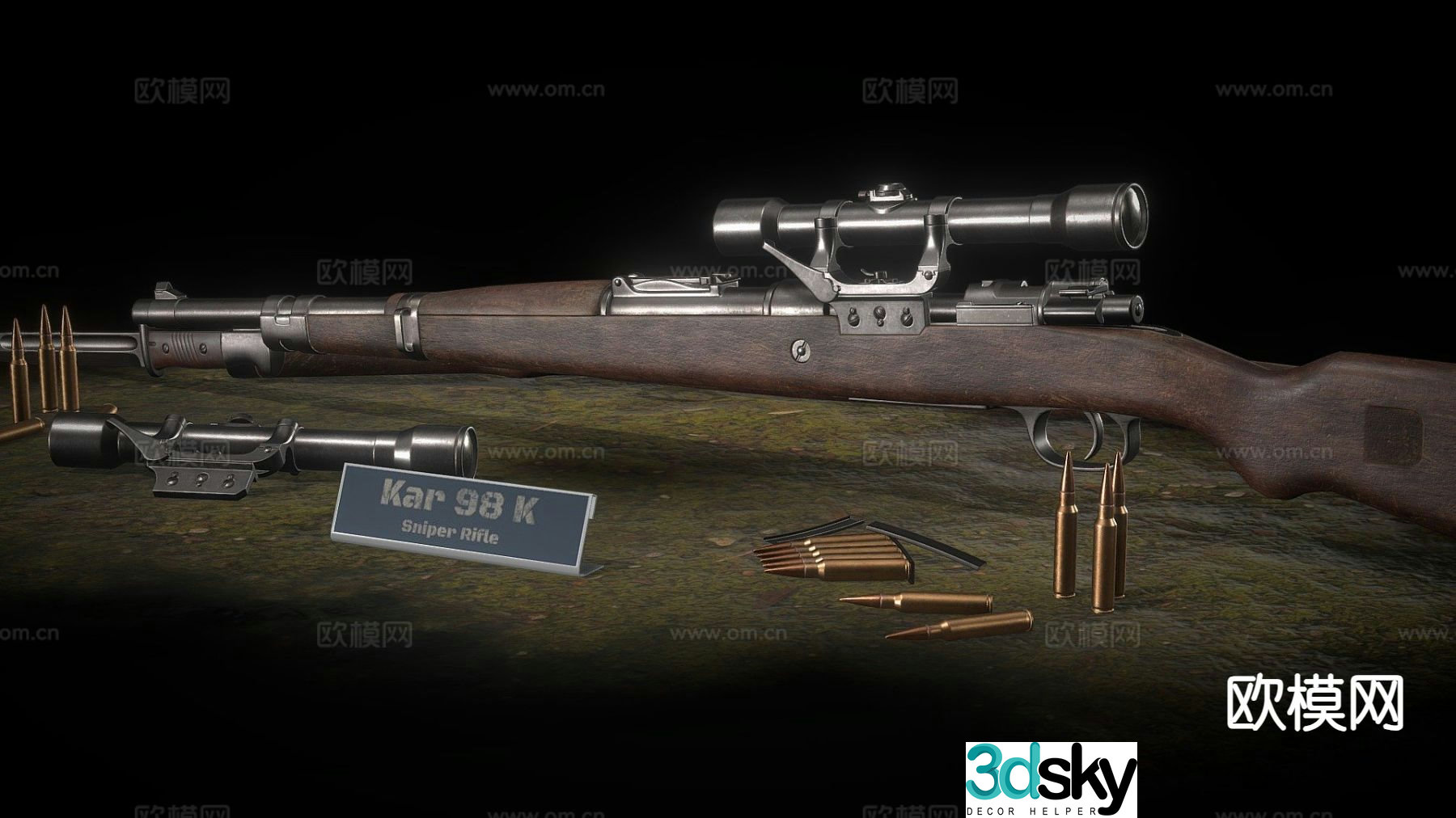 Kar 98 k rifle 3d model