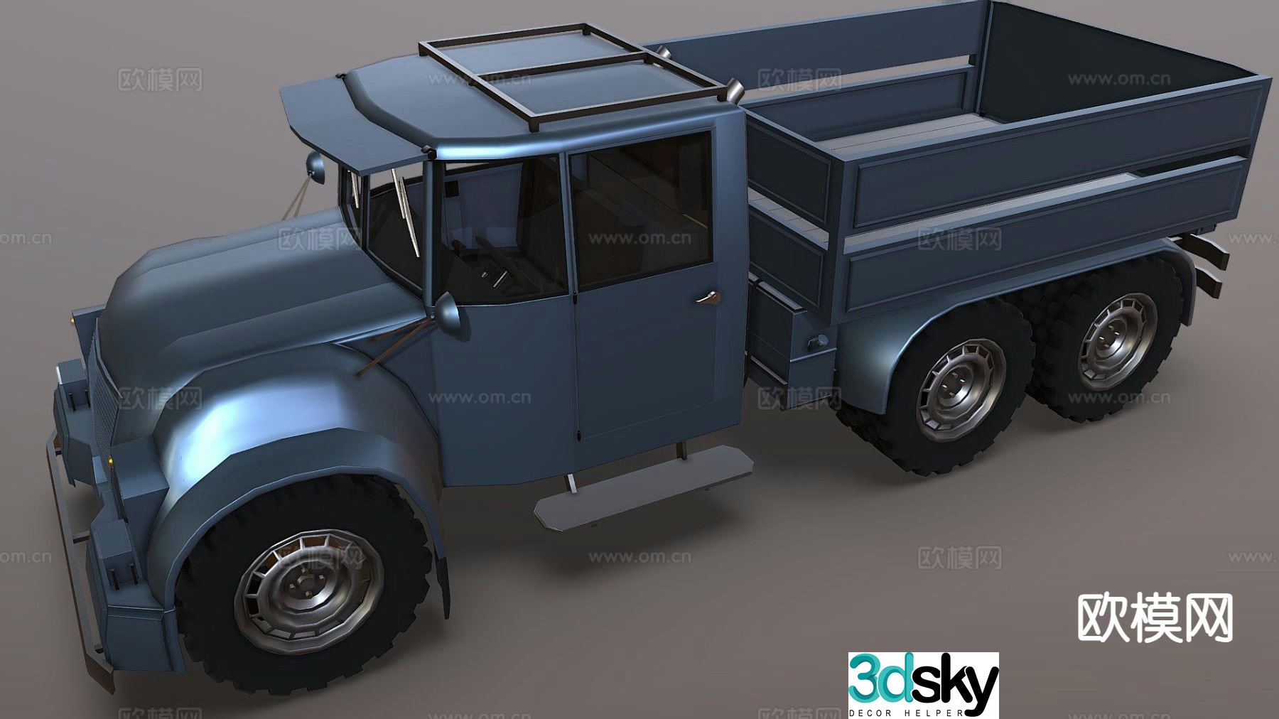 soviet truck car transporter 3d model