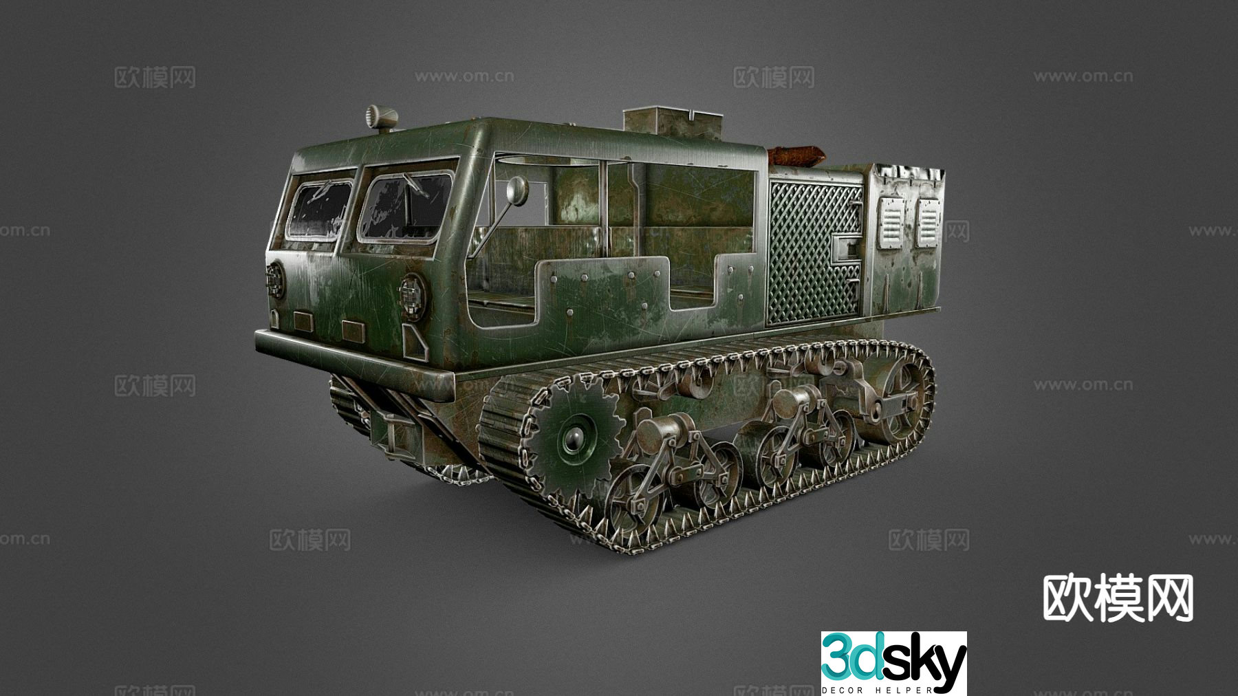 M4 - tractor farm prop 3d model