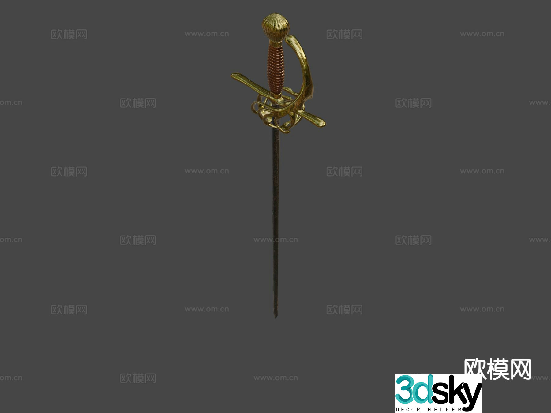Western sword 3d model