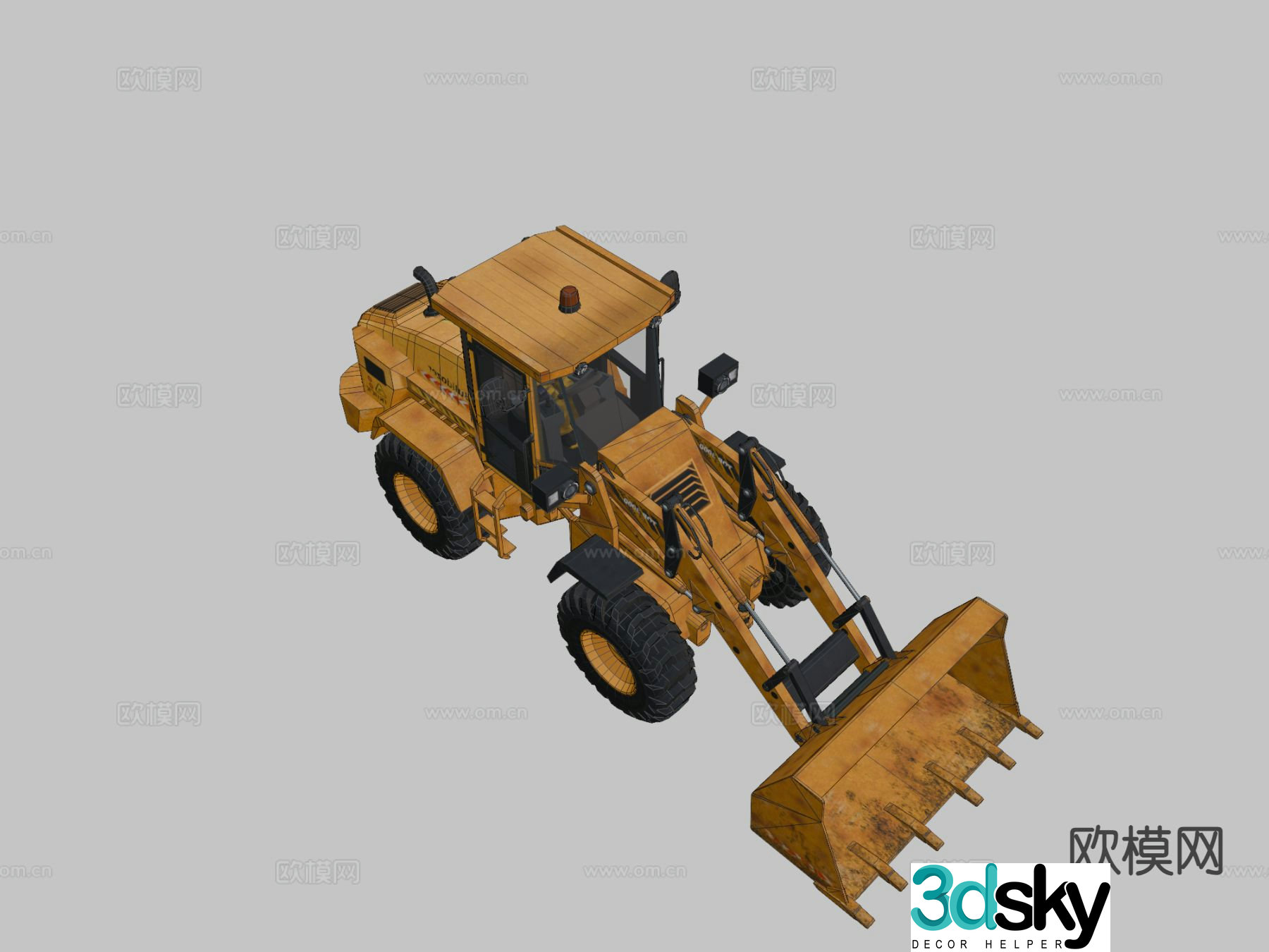 Bulldozer Forklift Excavator 3d model