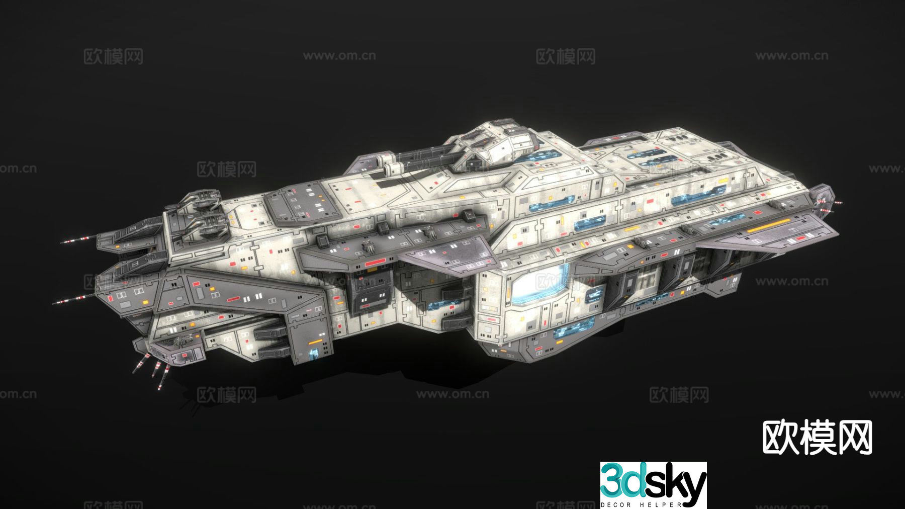 spaceship mothership 3d model