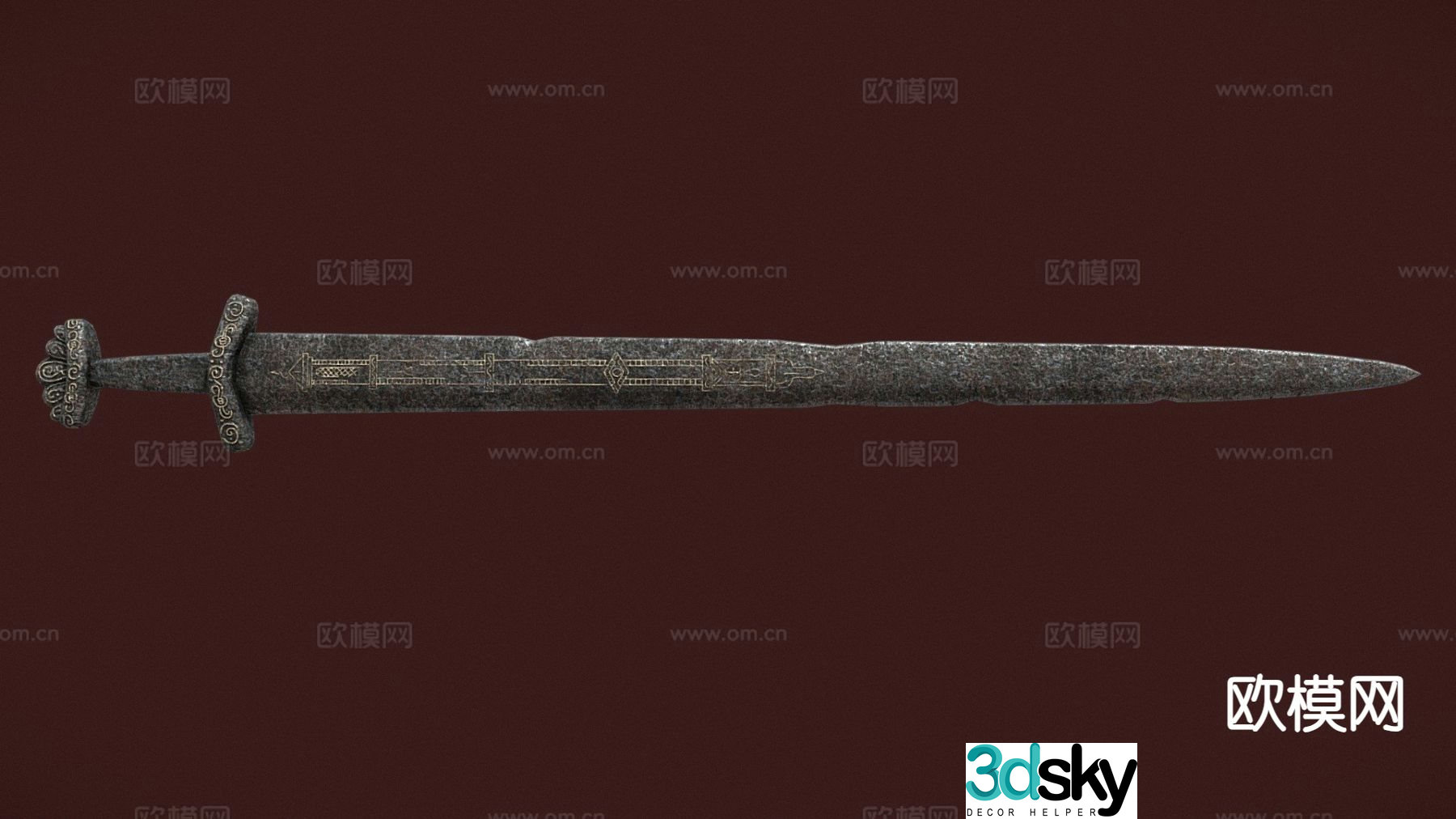 viking sword 3d model