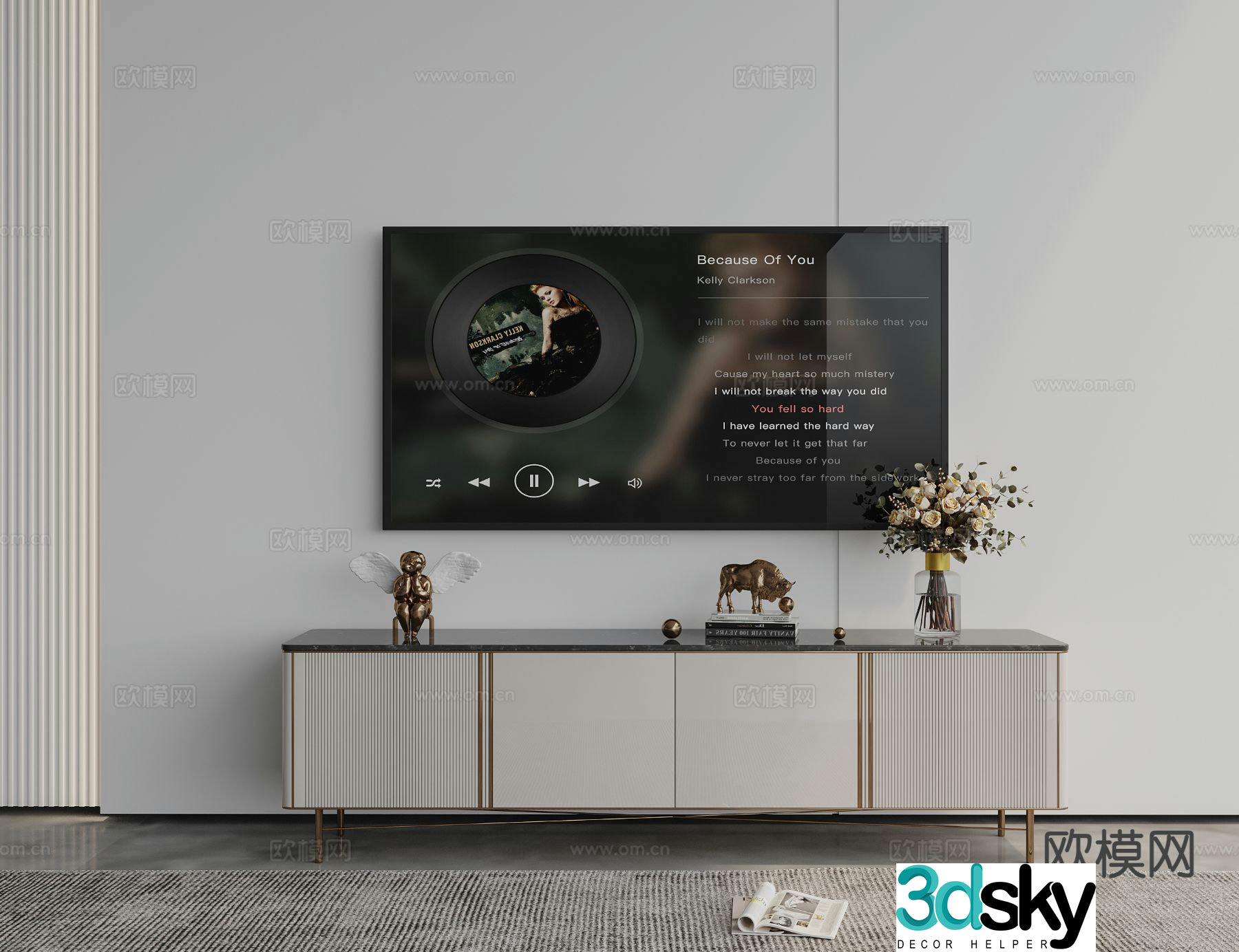 Modern TV cabinet 3d model