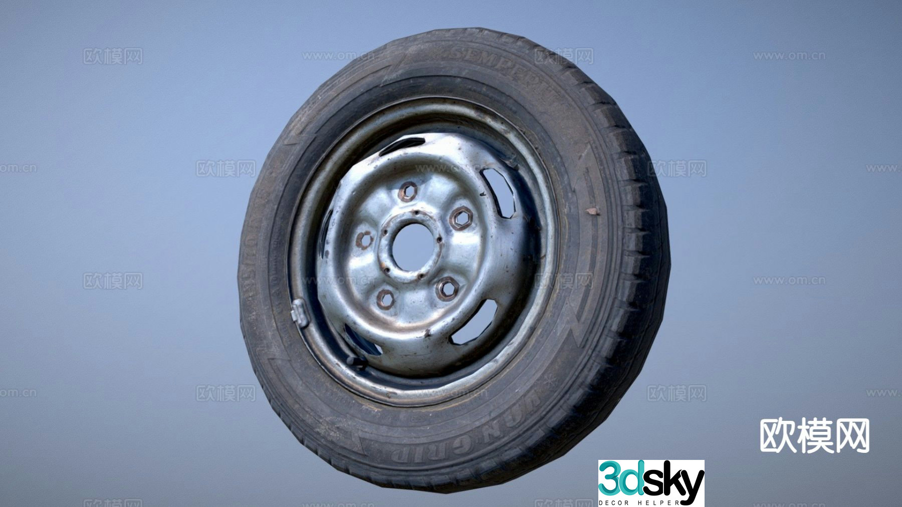 car tire hub wheel 3d model