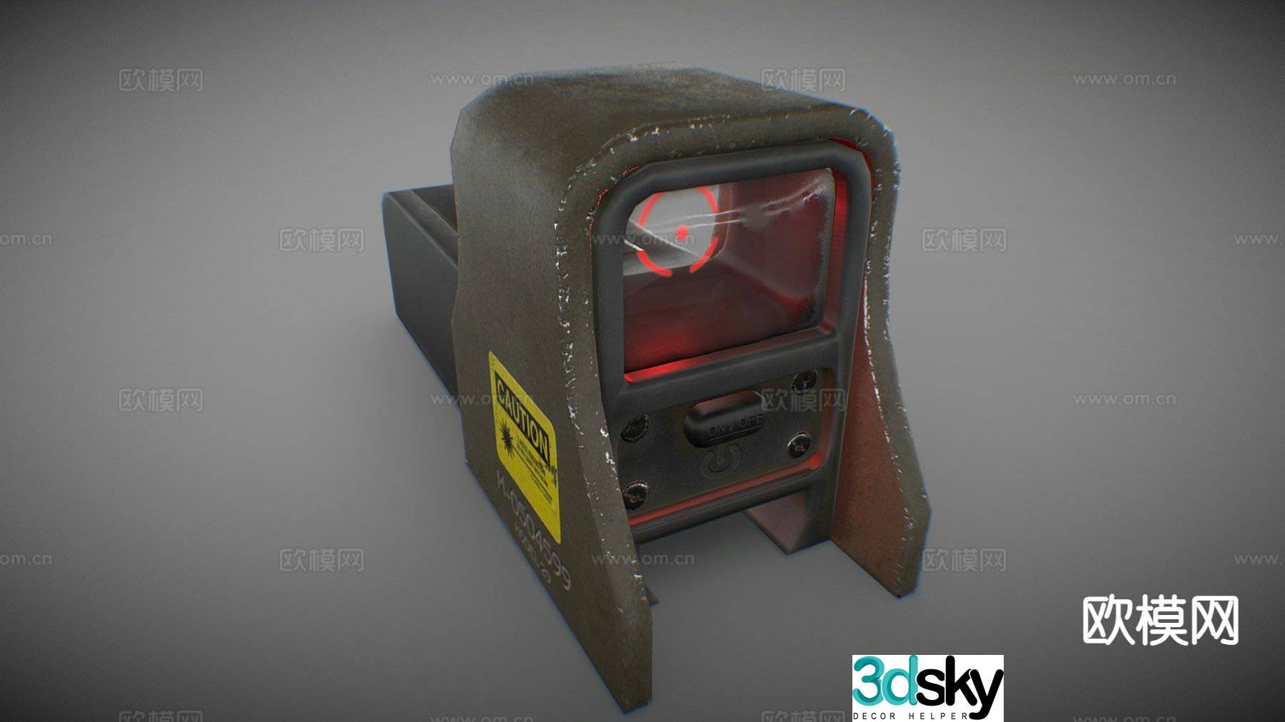 Holographic sight game weapon 3d model