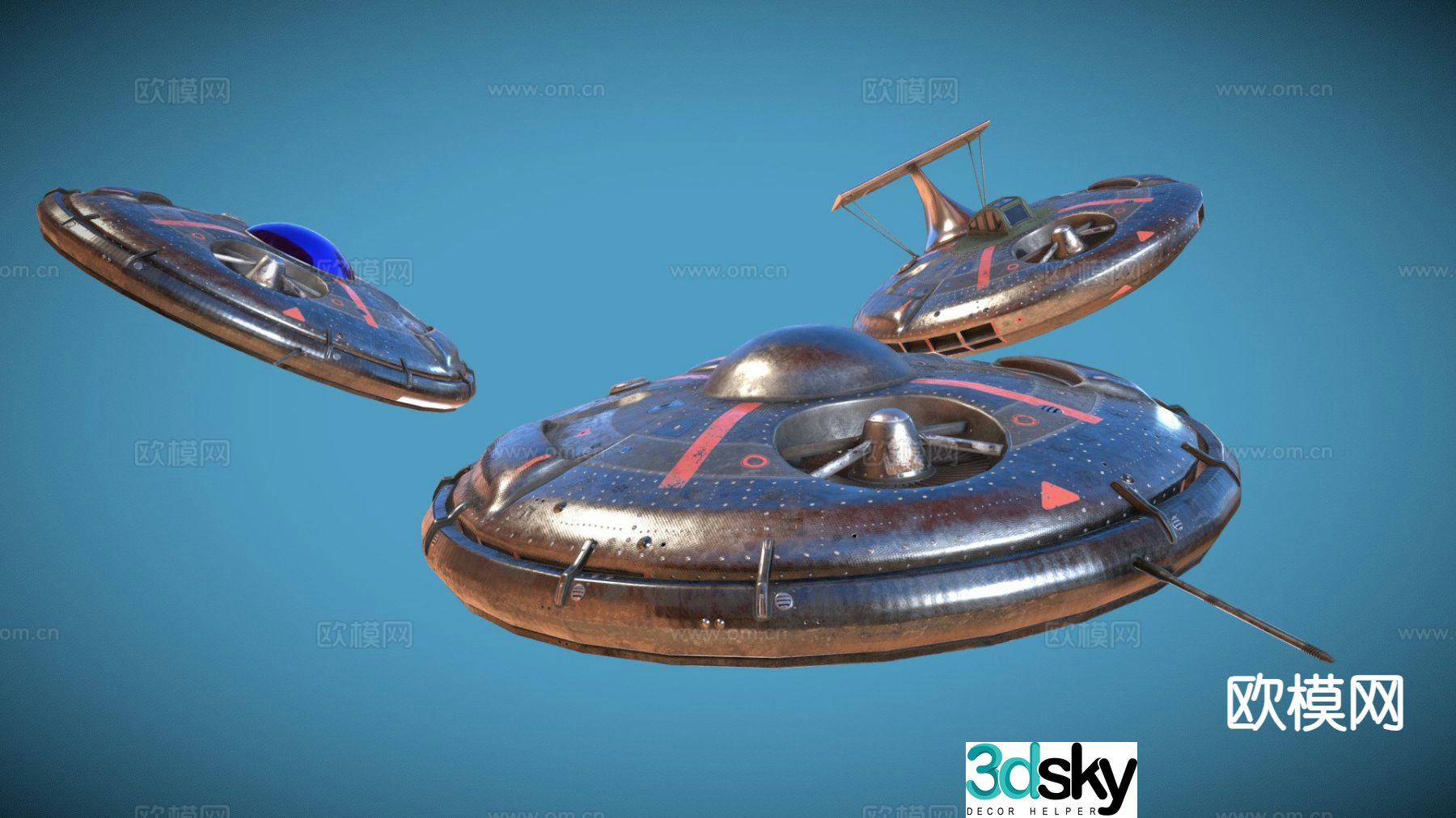 UFO flying saucer aircraft fighter 3d model
