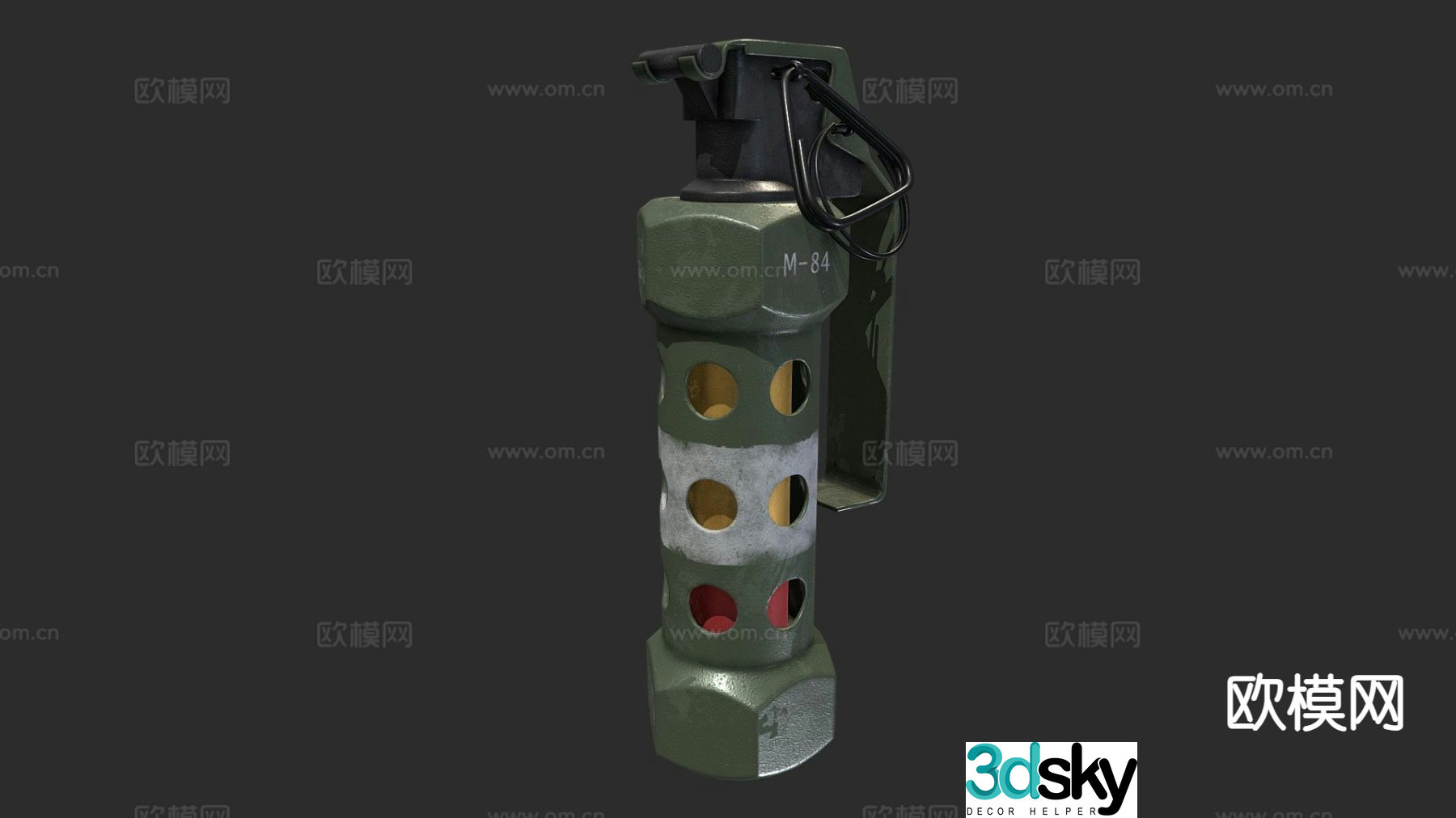 M84 flash mine 3d model