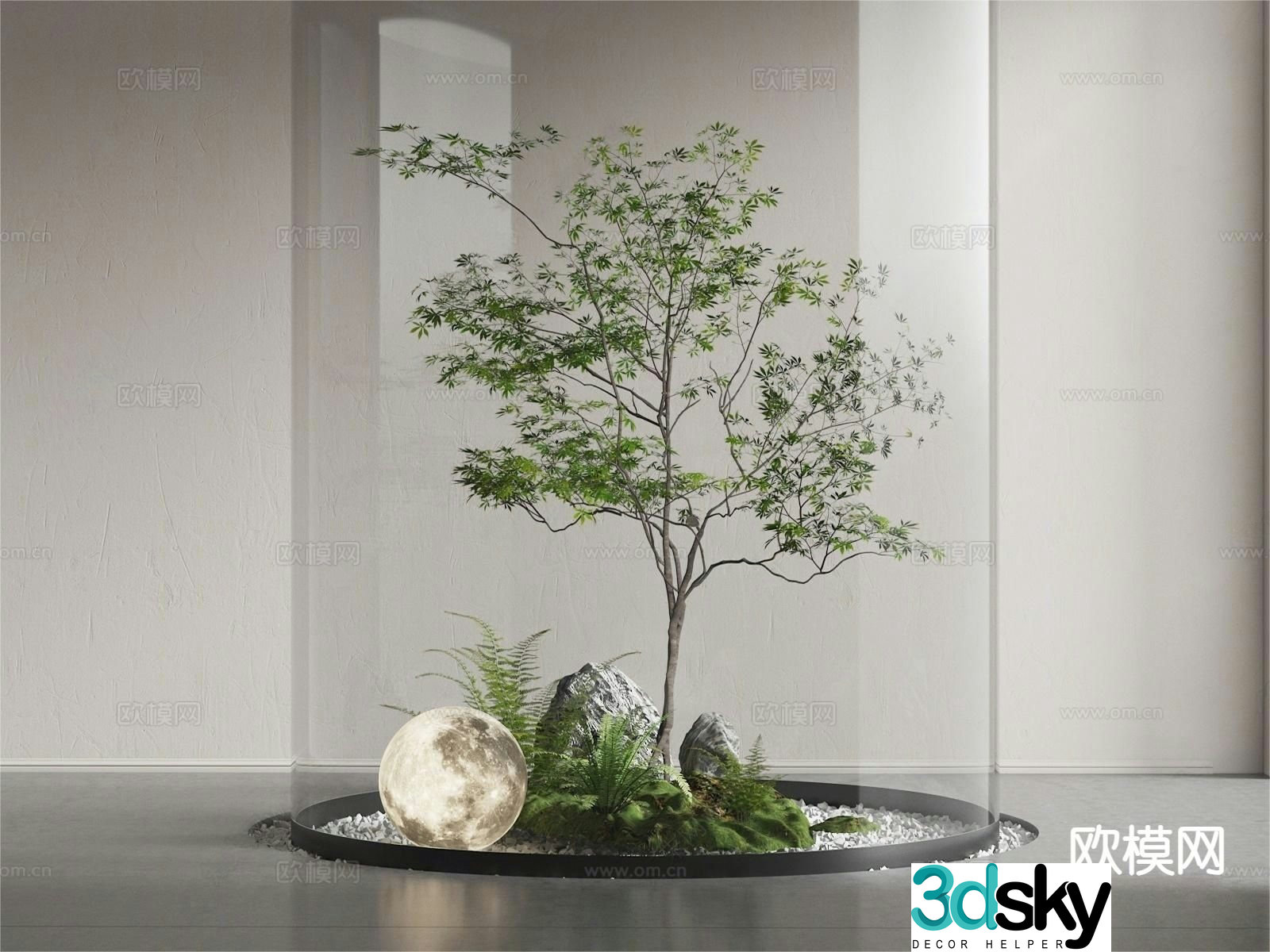 Landscape sketch plant landscaping 3D model