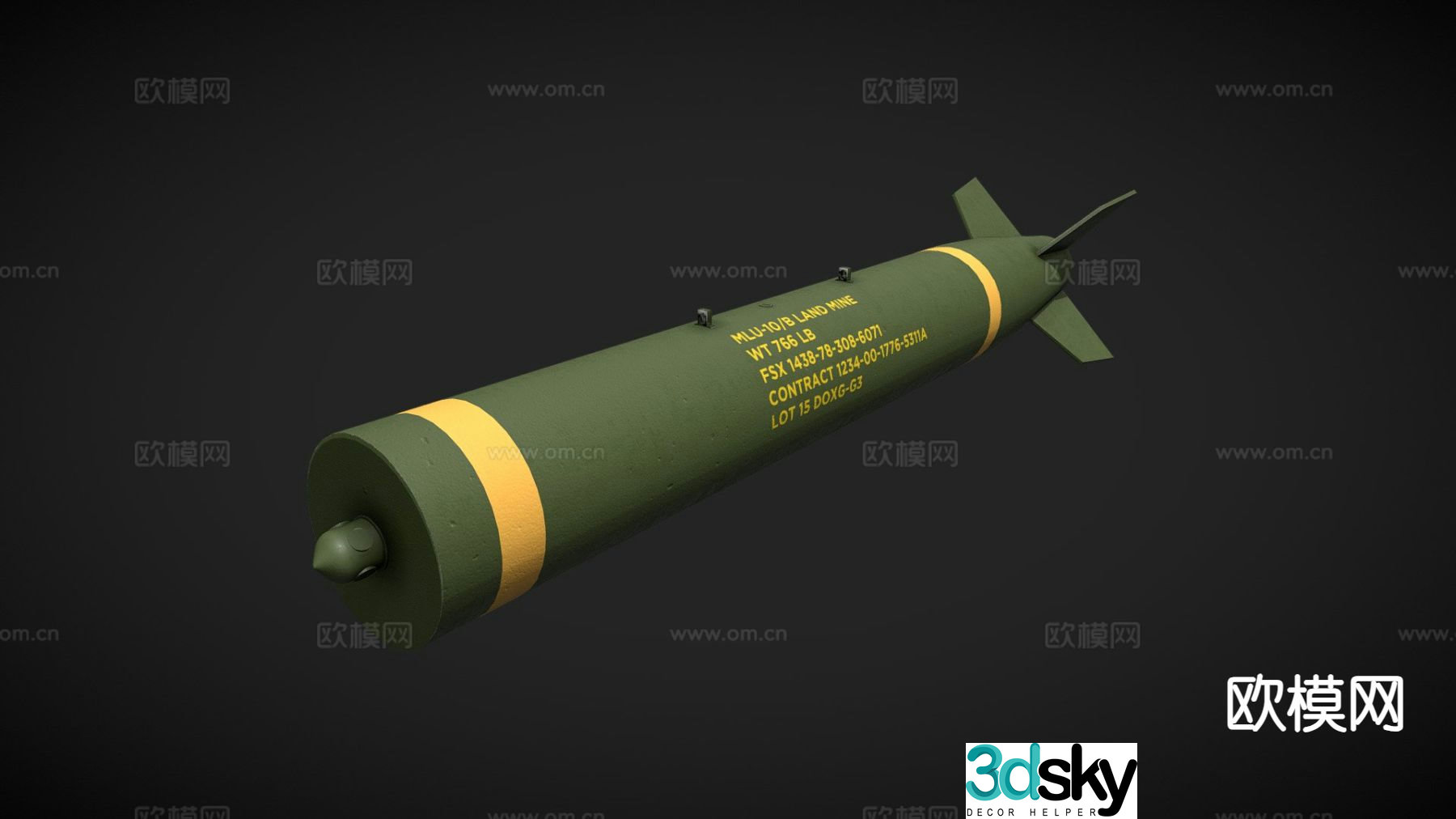 MLU10-B land mine 3d model