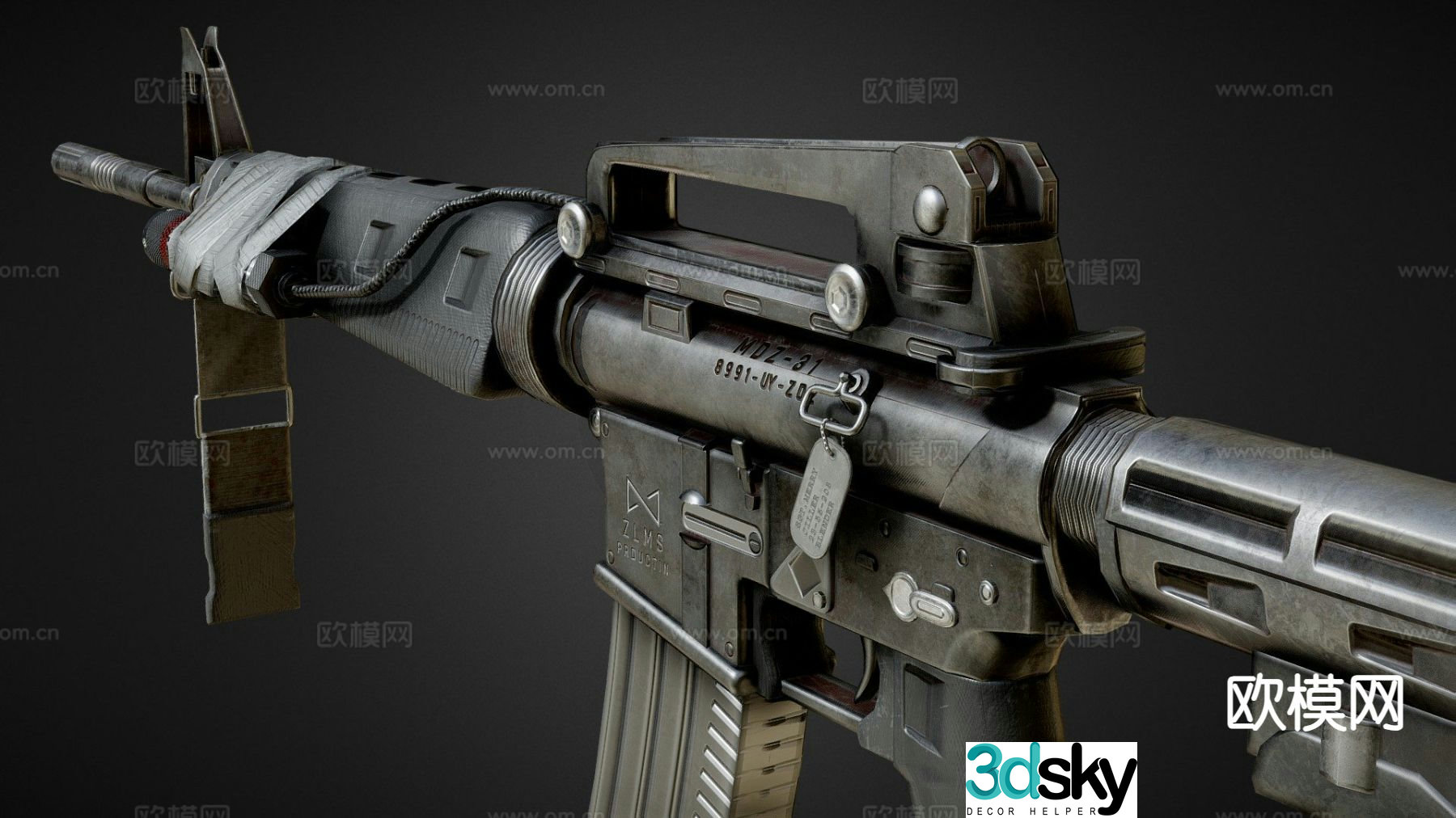 M16A4 rifle 3d model