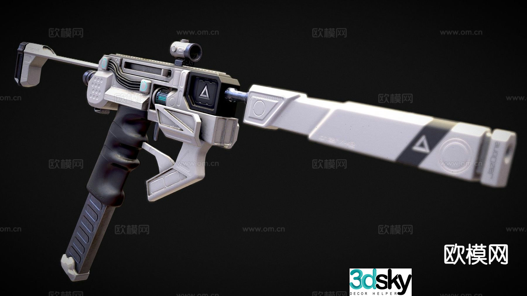 Sci-fi gun 3d model