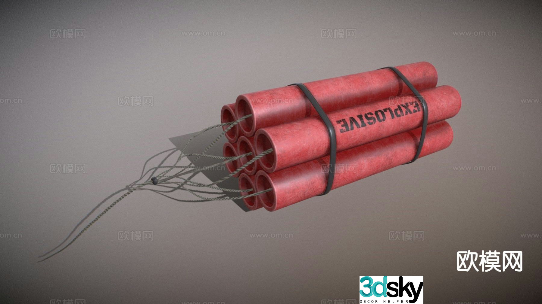 high explosive bomb 3d model