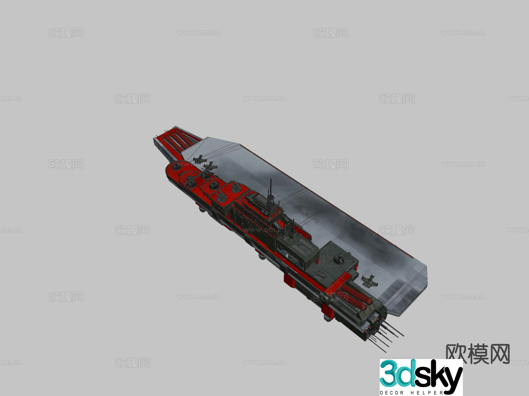 Eucadian capital class aircraft carrier 3d model