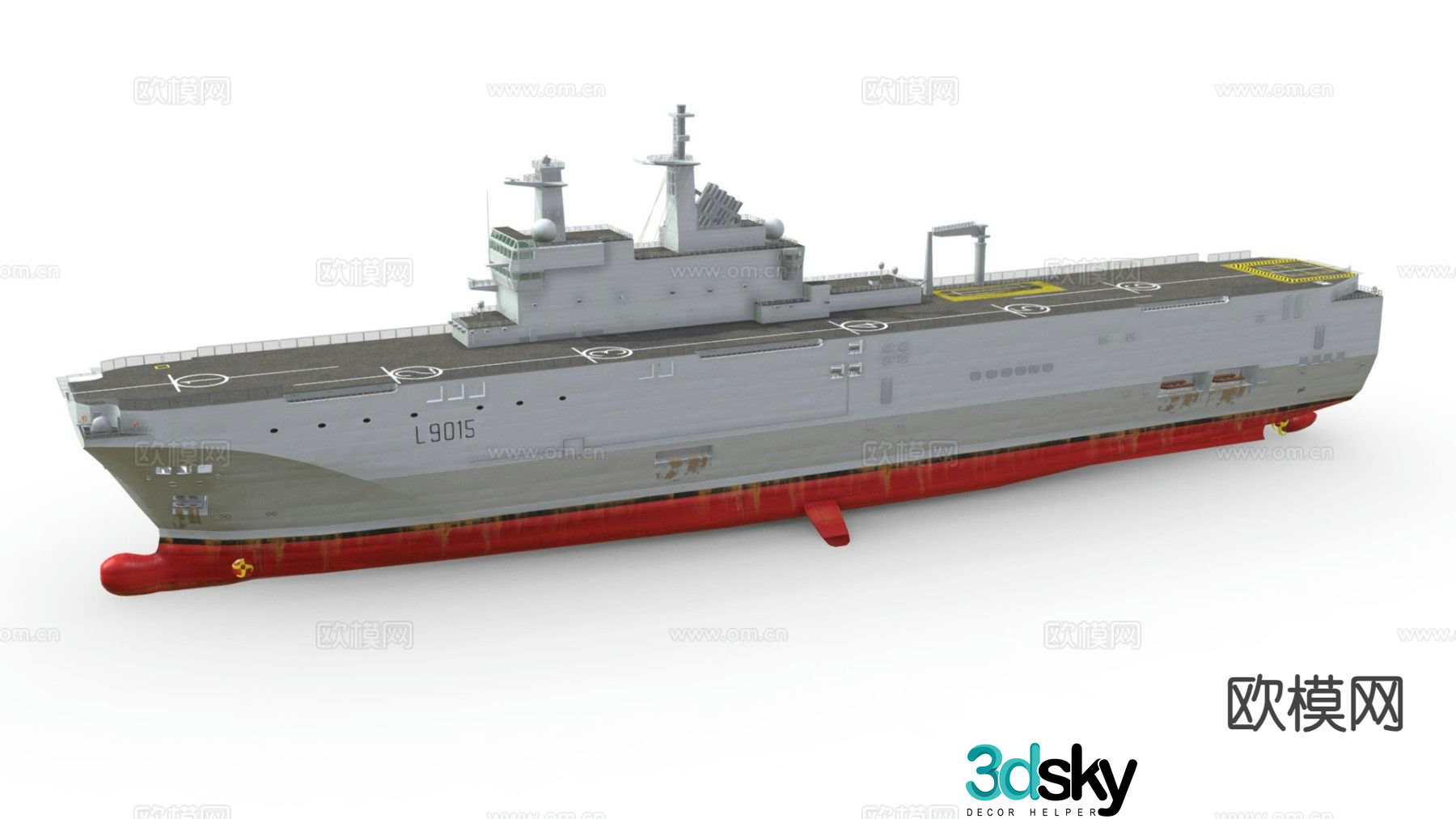 Northwest Wind Class Amphibious Assault Ship 3D Model