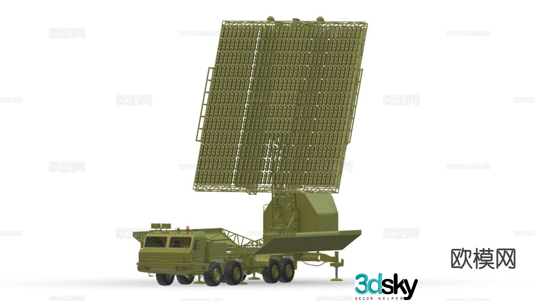 Radar system armored vehicle 3D model
