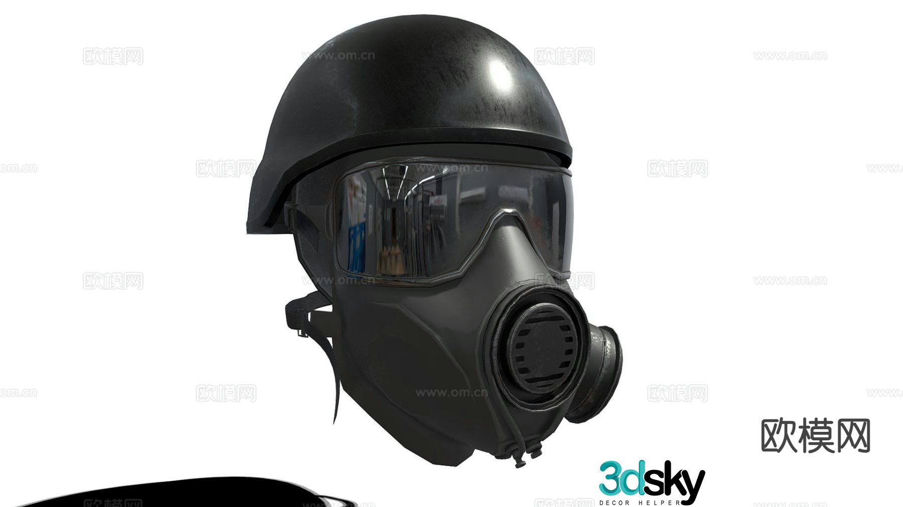 Anti-terrorism gas mask 3d model