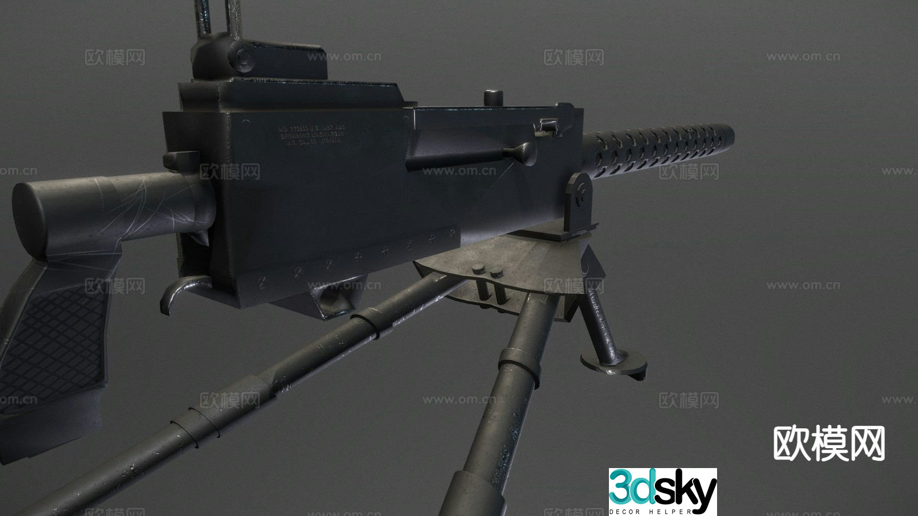 Heavy machine gun 3d model