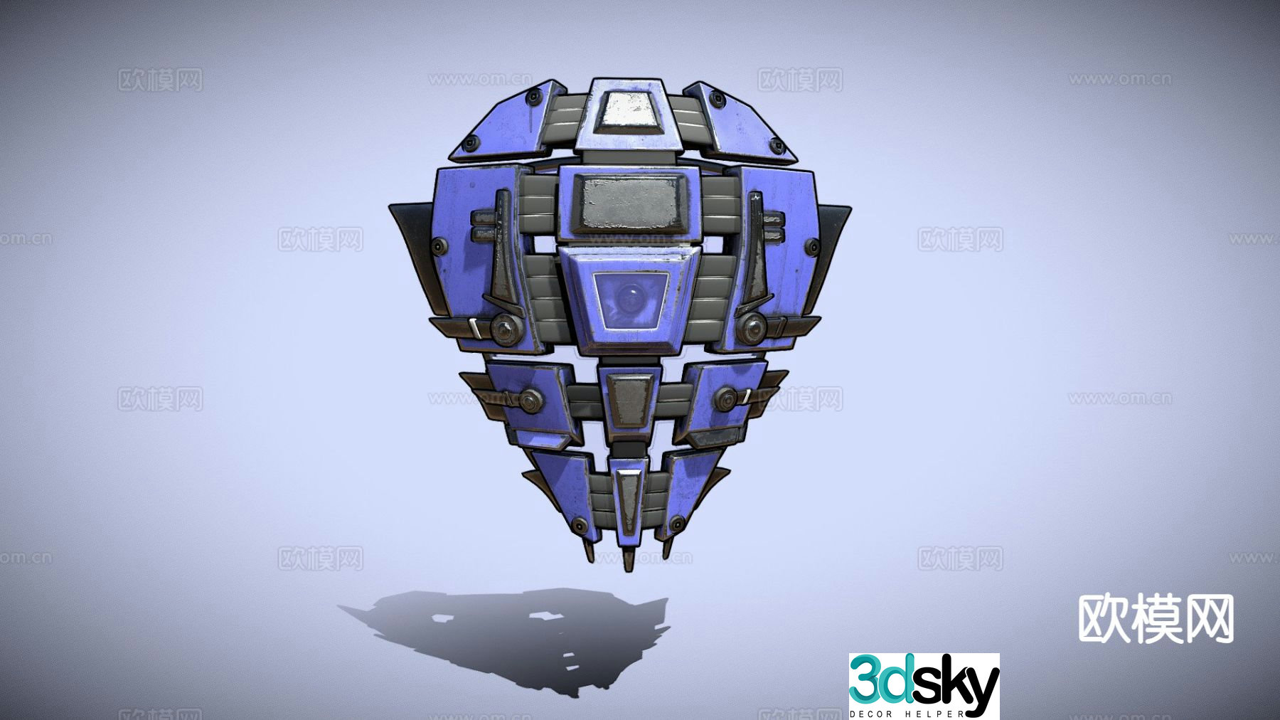 Sci-fi game shield 3d model