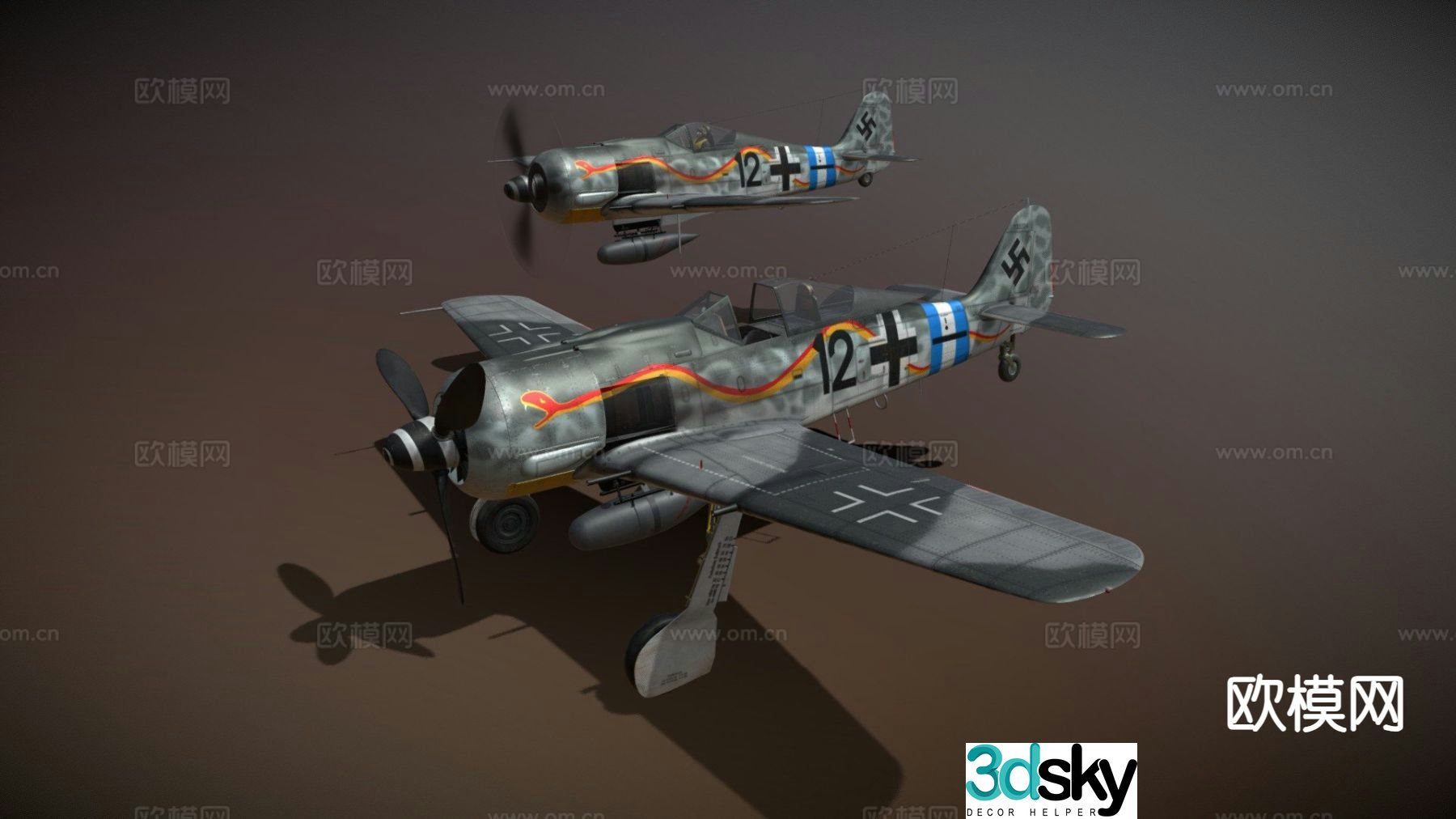 Black type 12 fighter 3d model