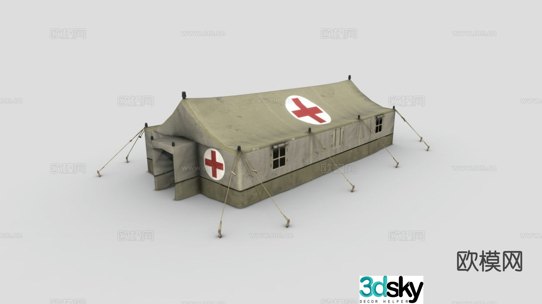Military tent medical tent 3d model