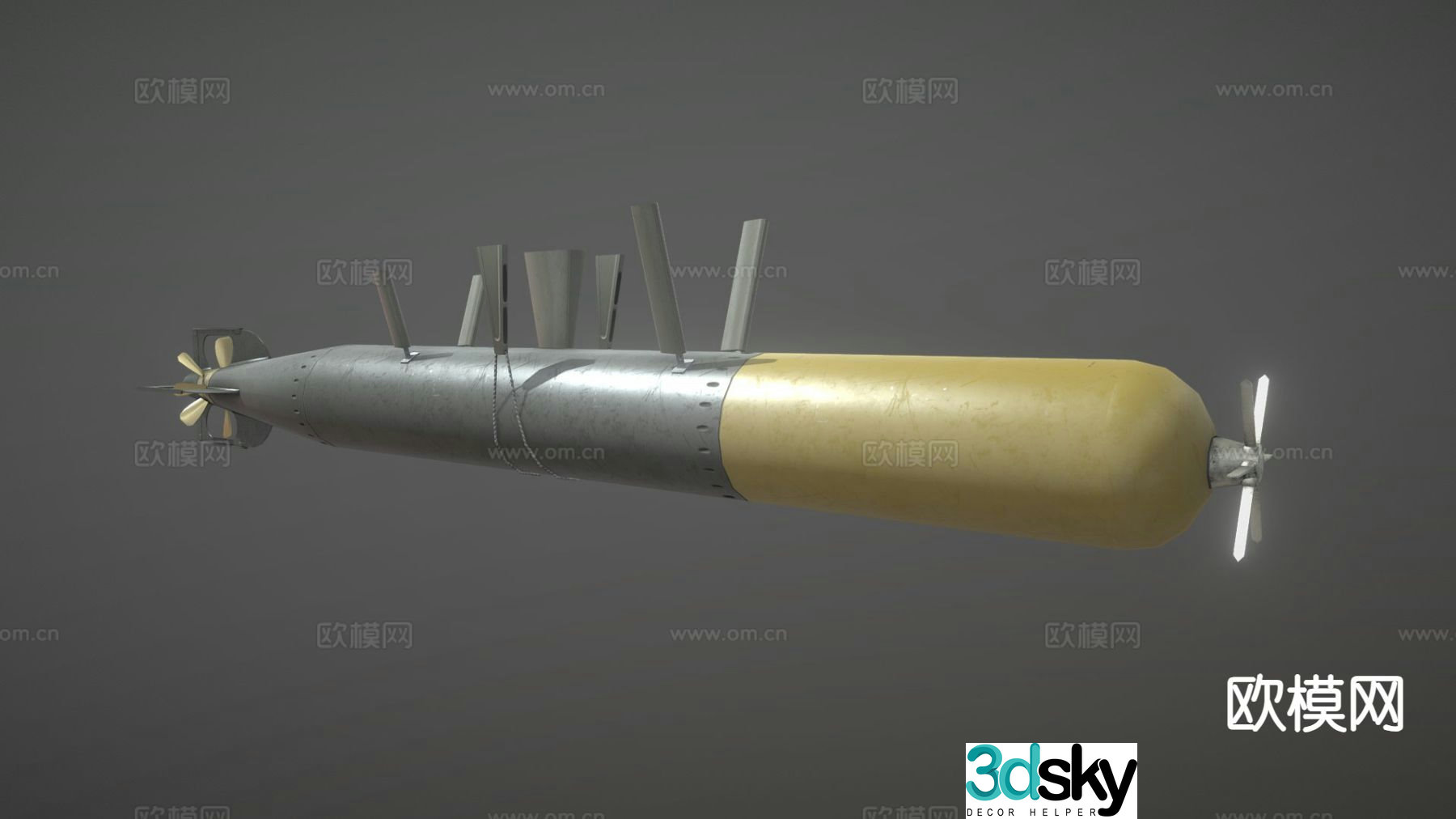 UK torpedo 3d model