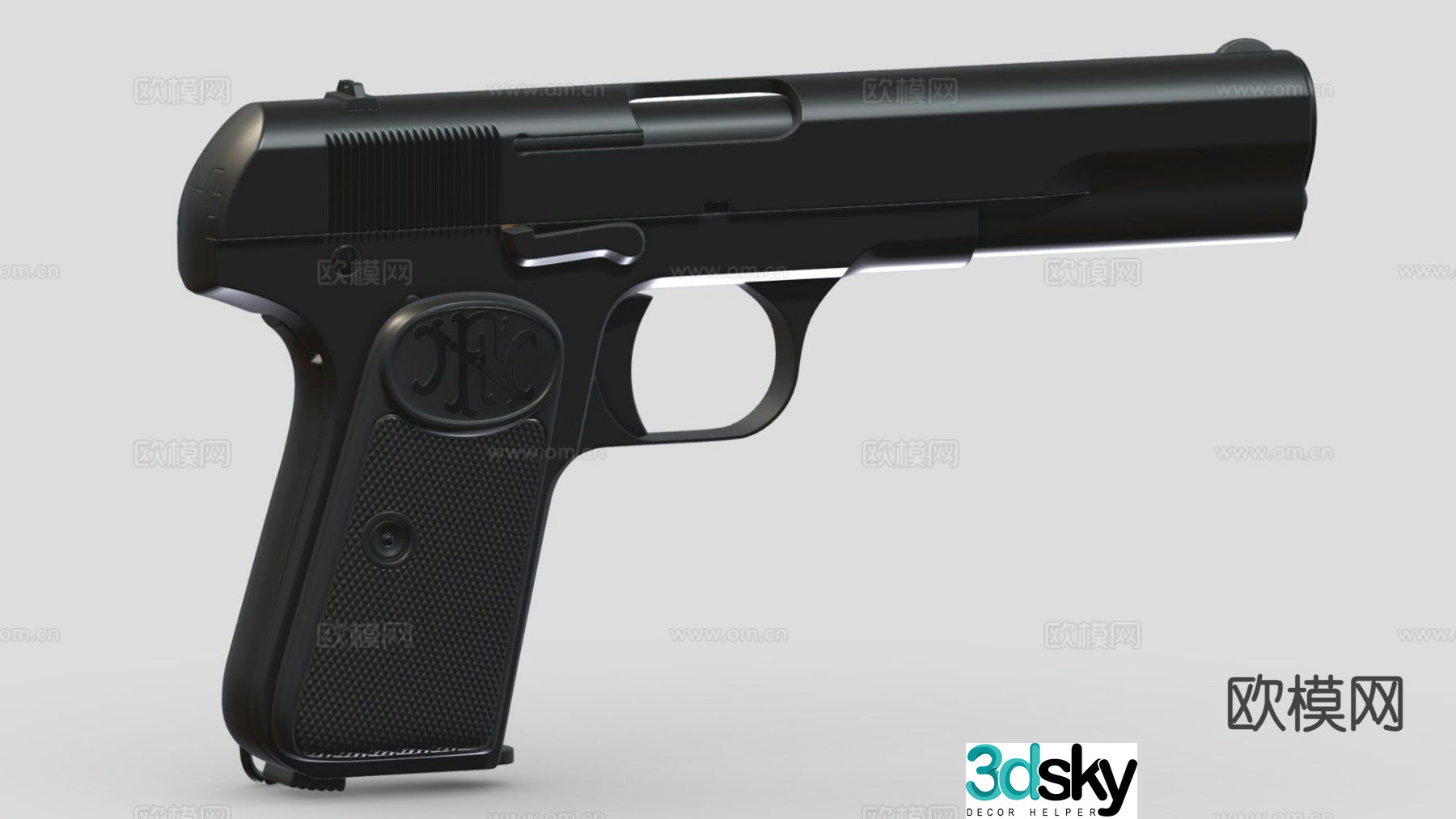 pistol firearm firearm weapon 3d model