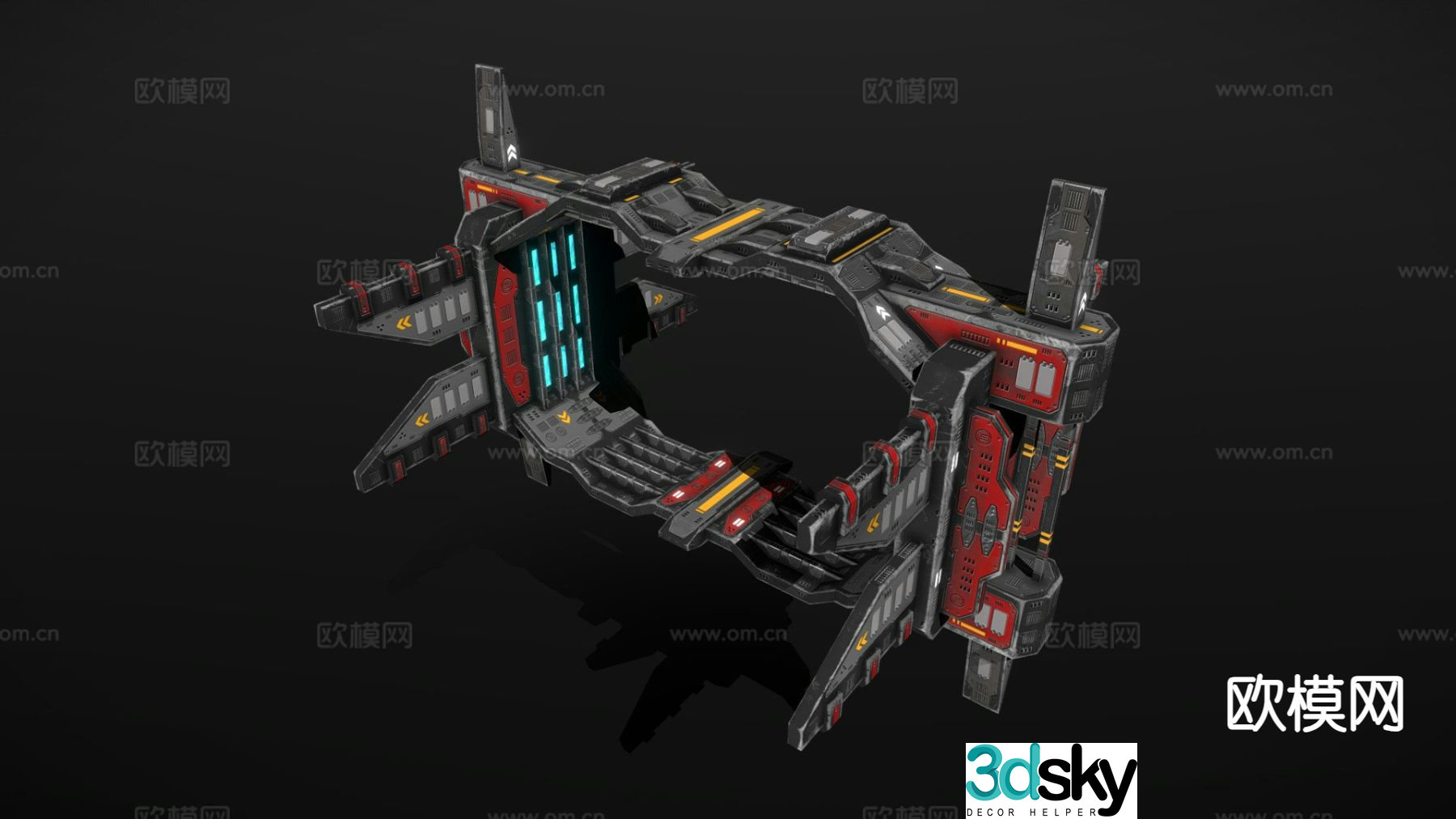 pirate jump gate 3d model