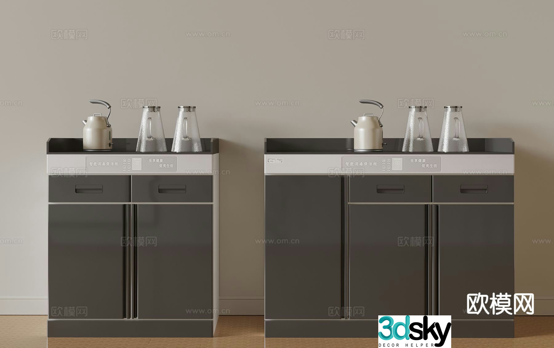 Modern disinfection cabinet tea cabinet dining cabinet 3D model