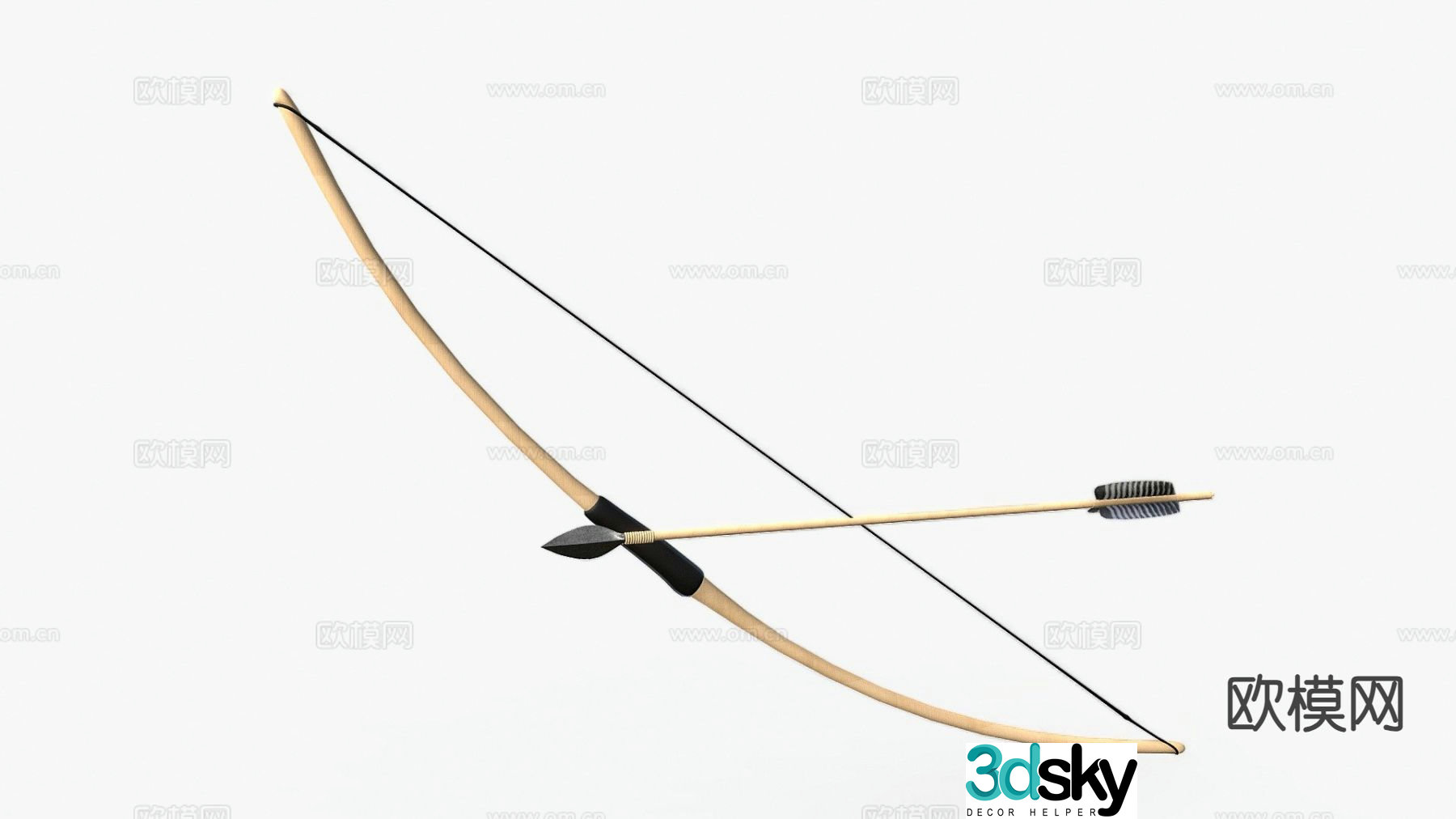 bow arrow 3d model