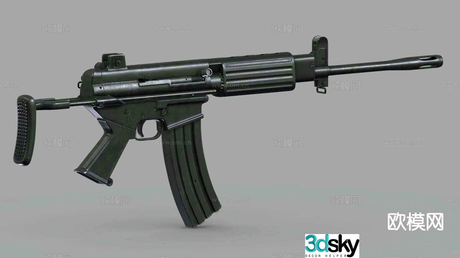 submachine gun 3d model