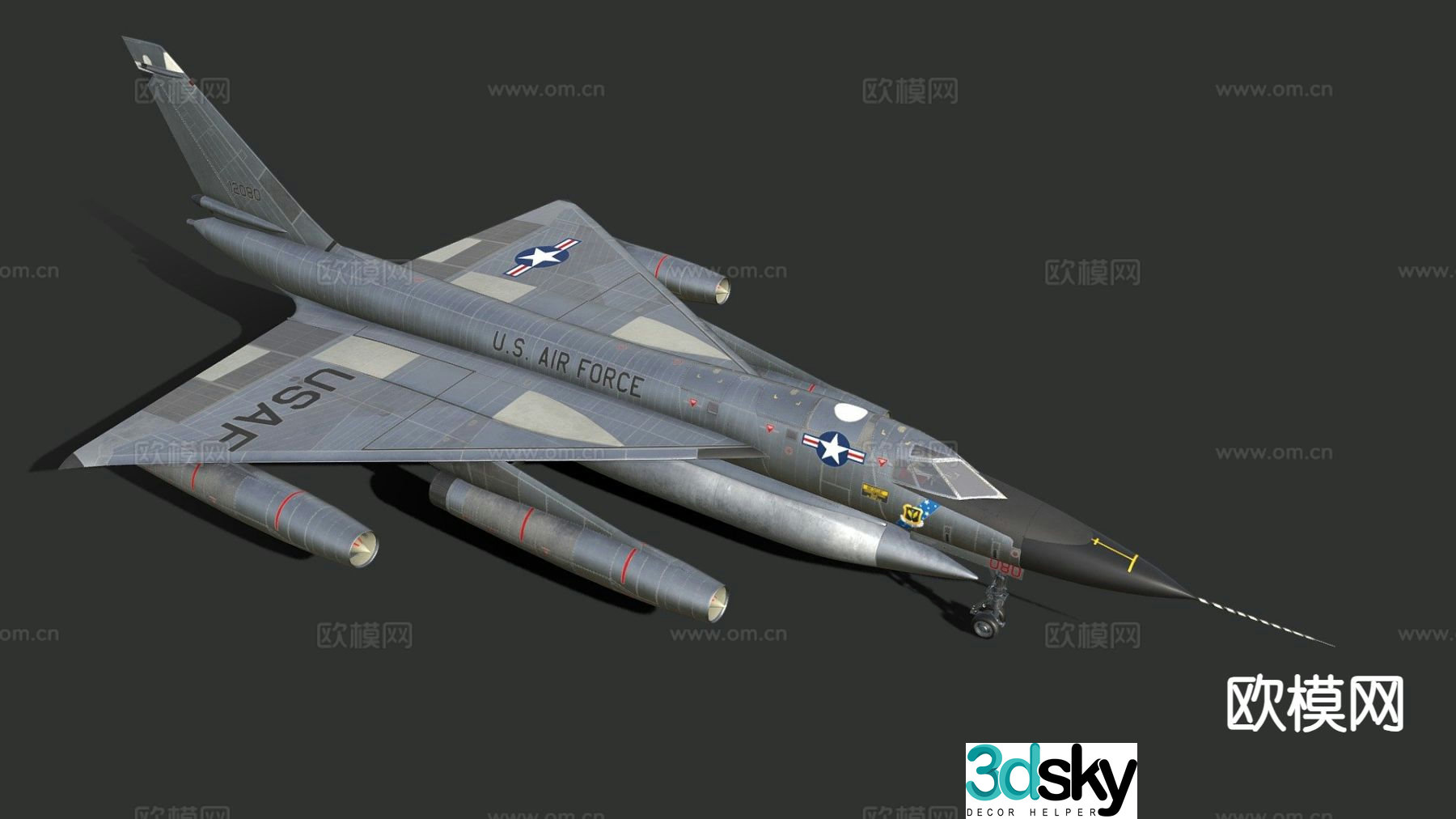 aircraft nuclear bomber 3d model