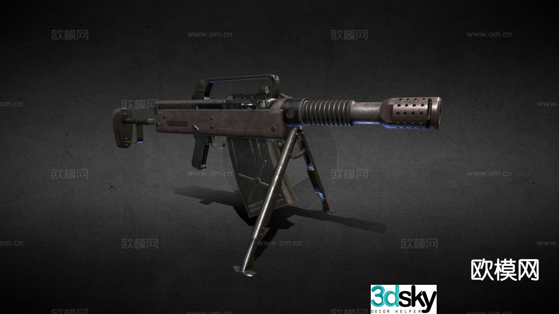 grenade launcher gun 3d model