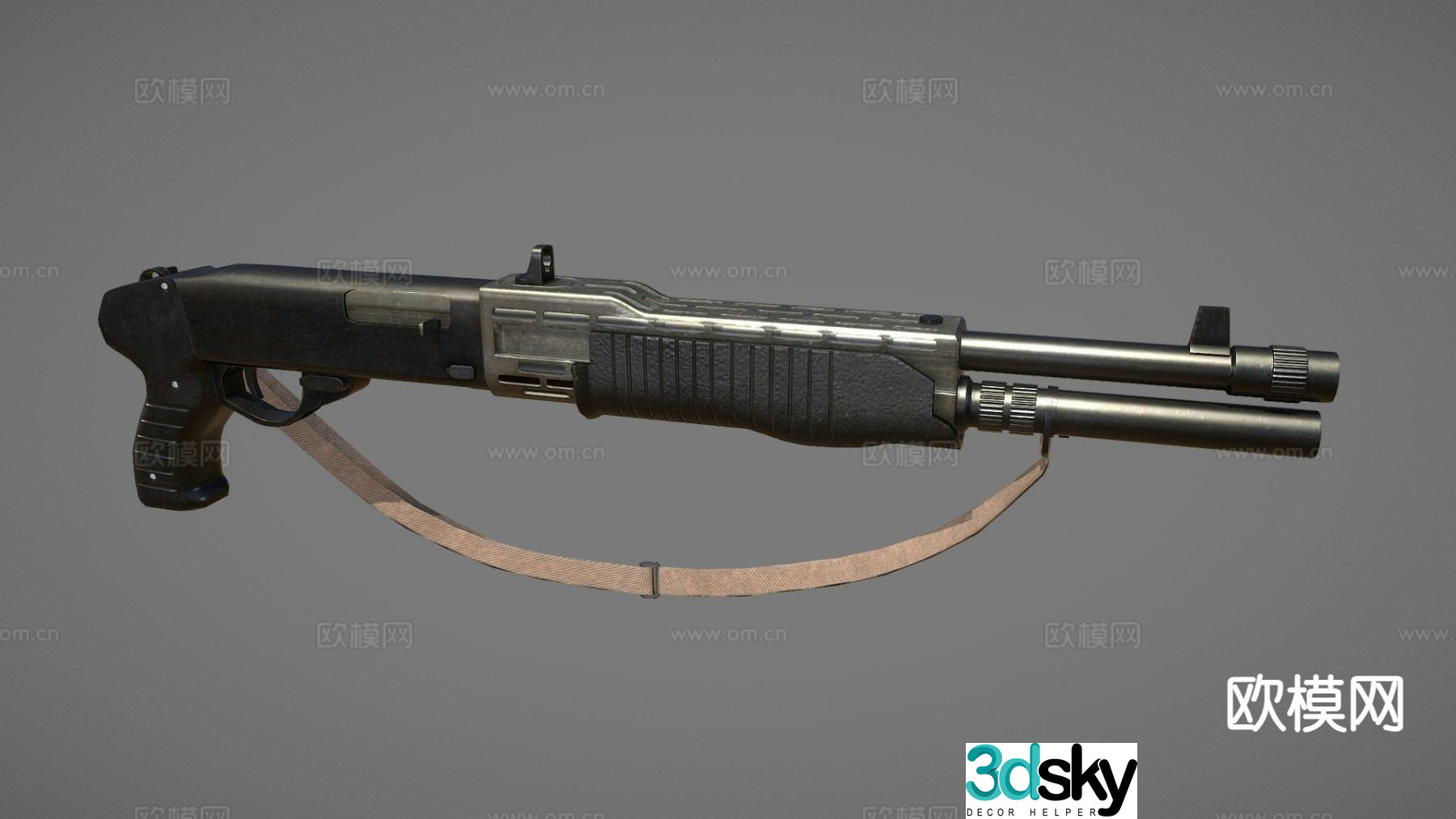 shotgun firearm firearm 3d model