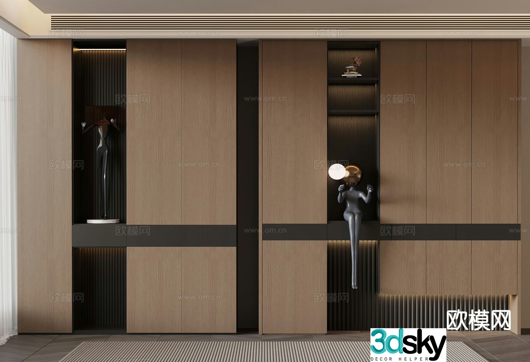 Italian style shoe cabinet partition shoe cabinet entrance shoe cabinet top shoe cabinet 3D model