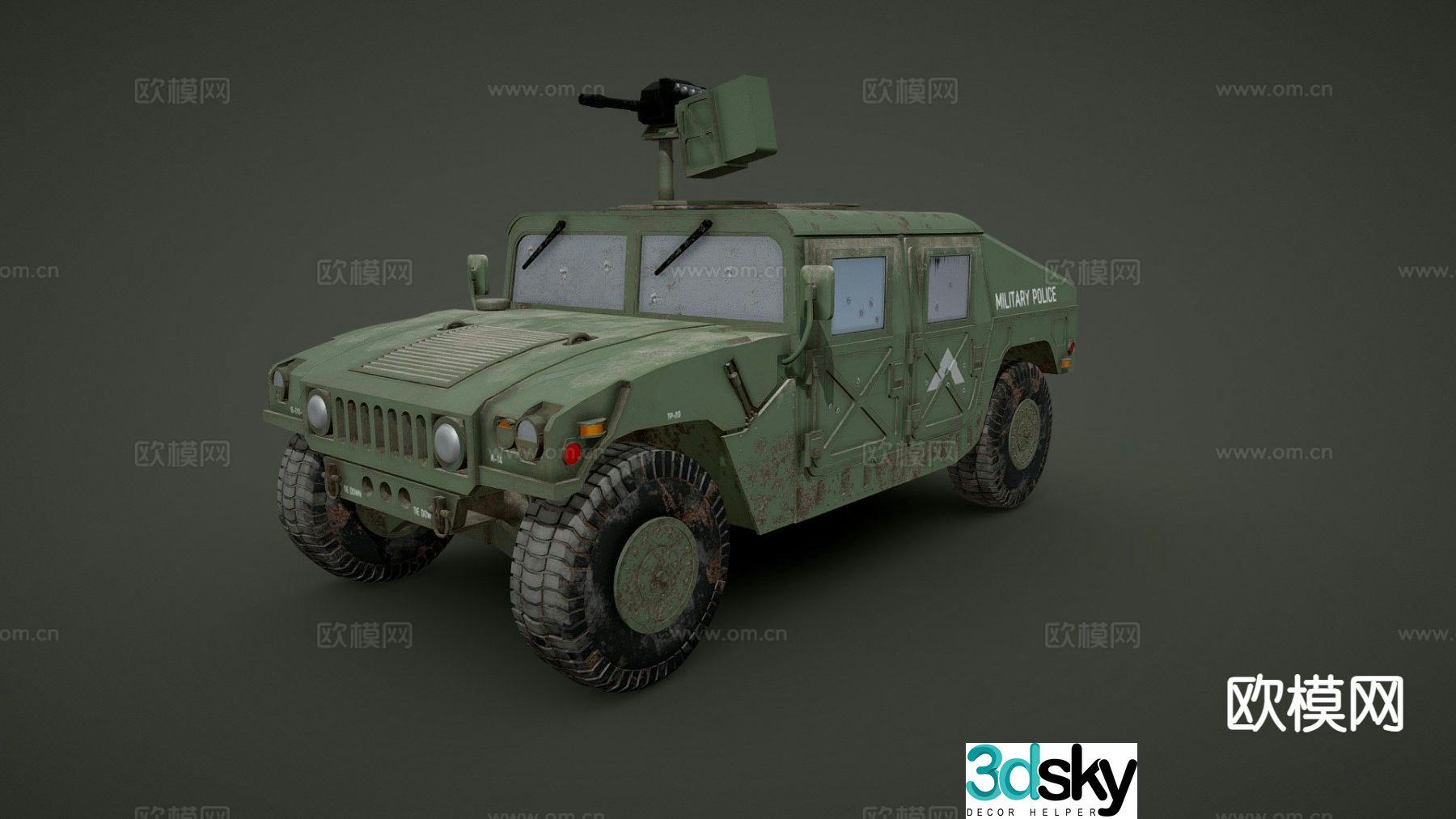 hummer military vehicle off road vehicle 3d model