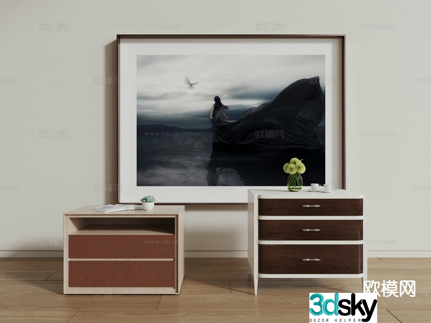 bedside table 3d model