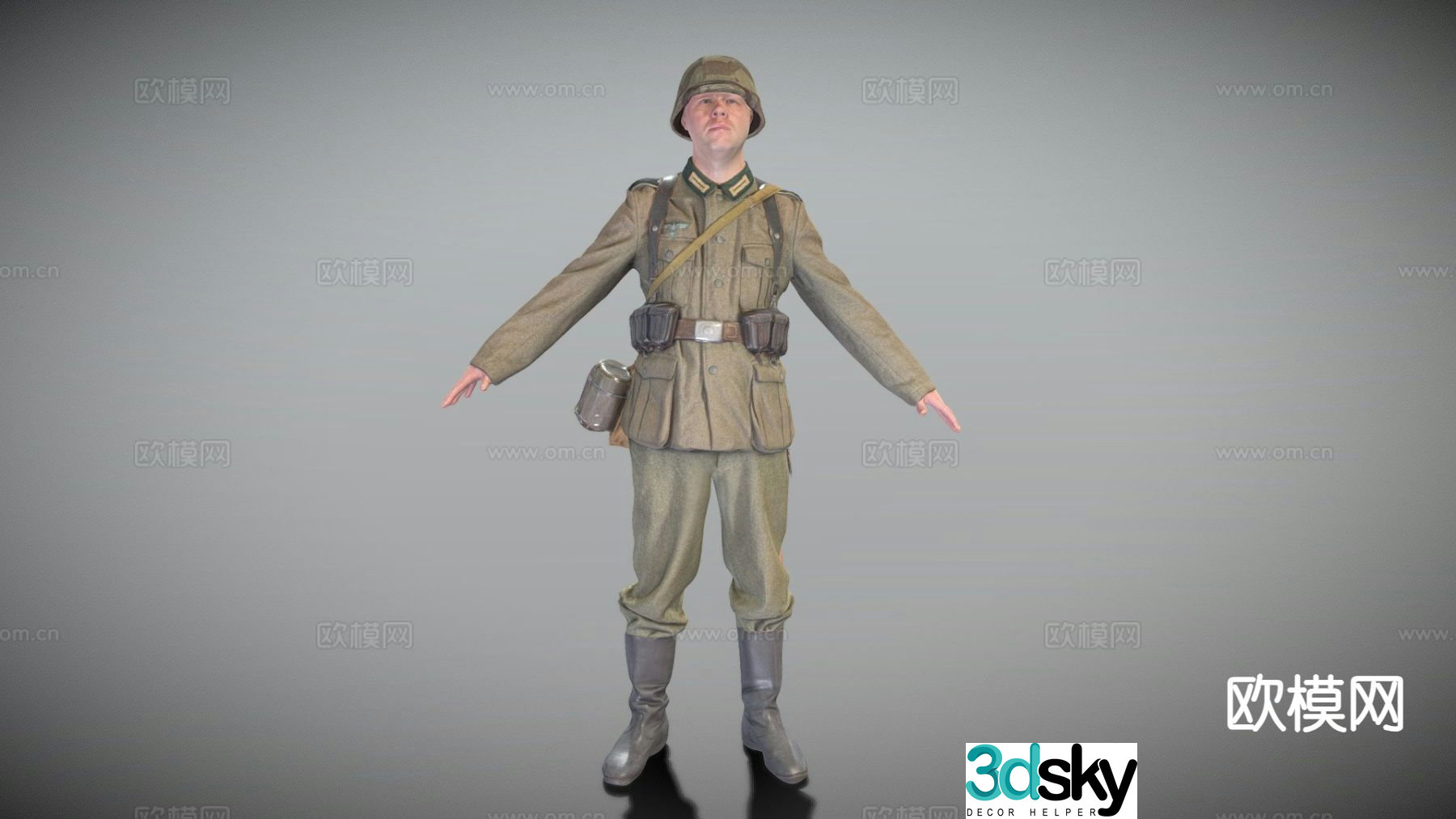 german wehrmacht soldier 3d model