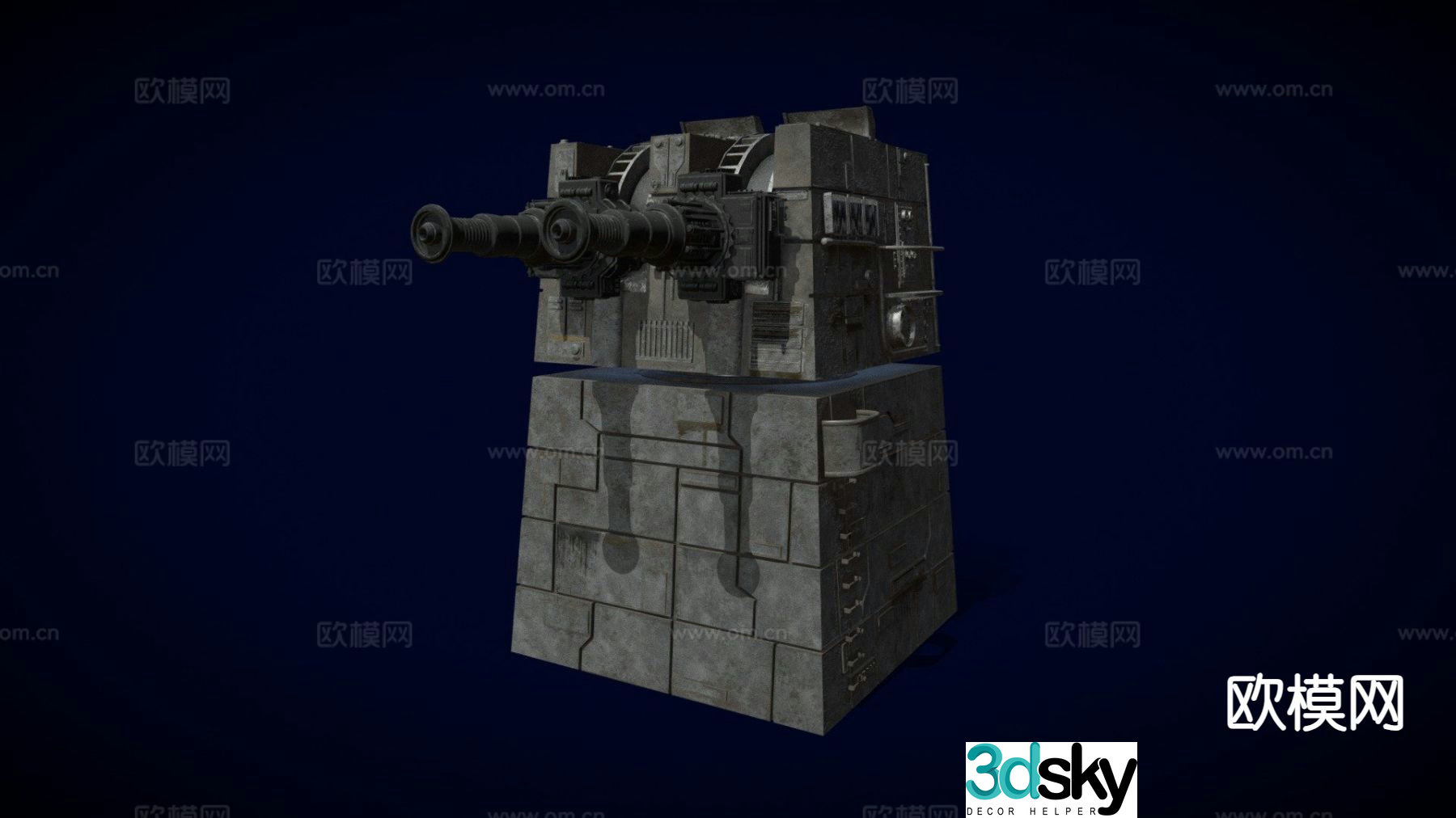 Imperial XX-9 Turbolaser Cannon 3d model