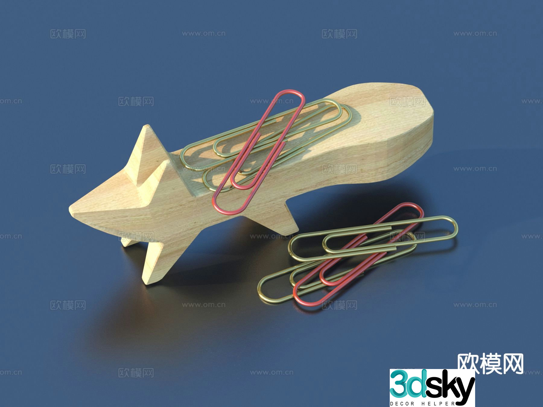 pin stationery 3d model