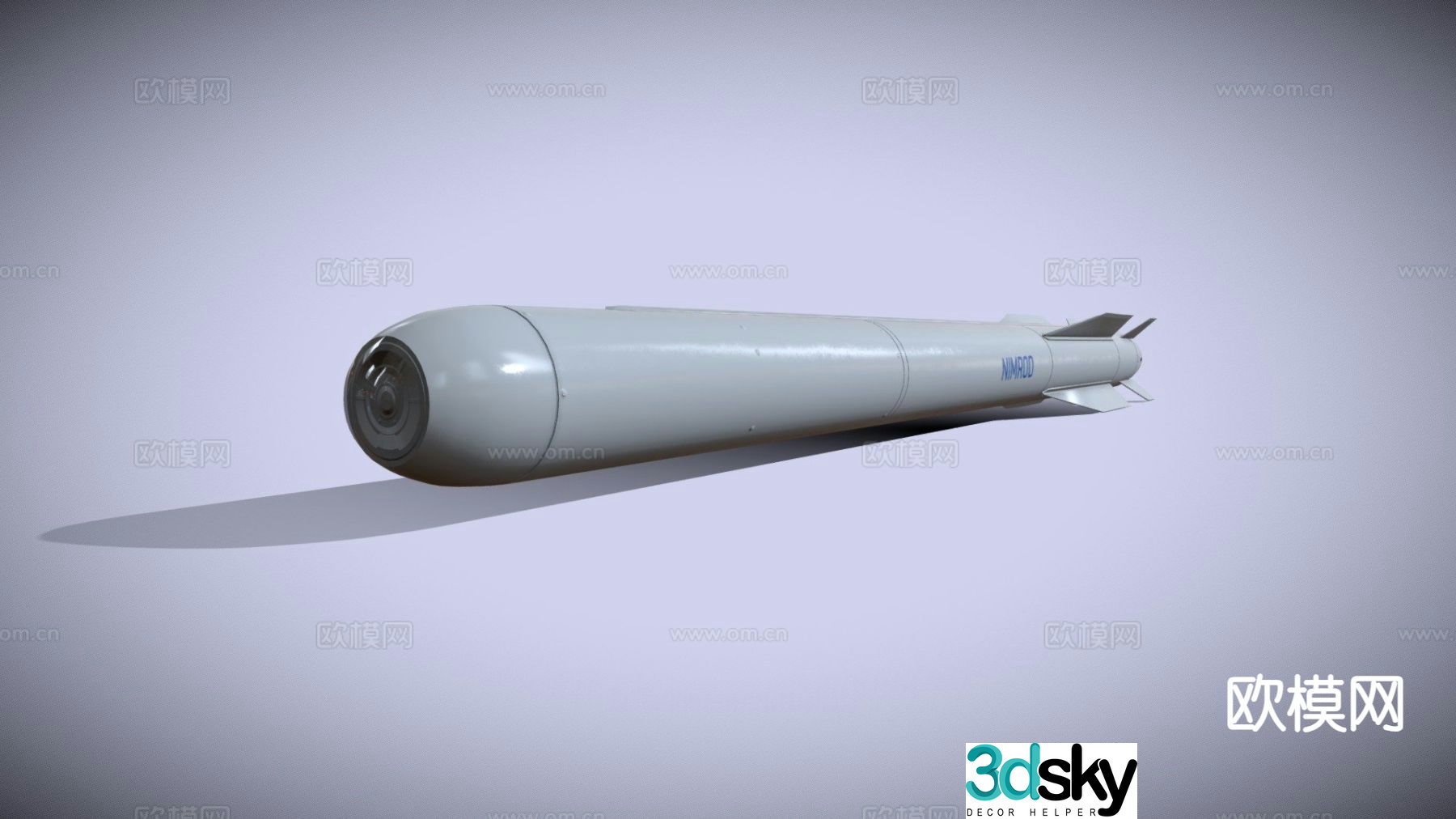 anti-tank missile 3d model