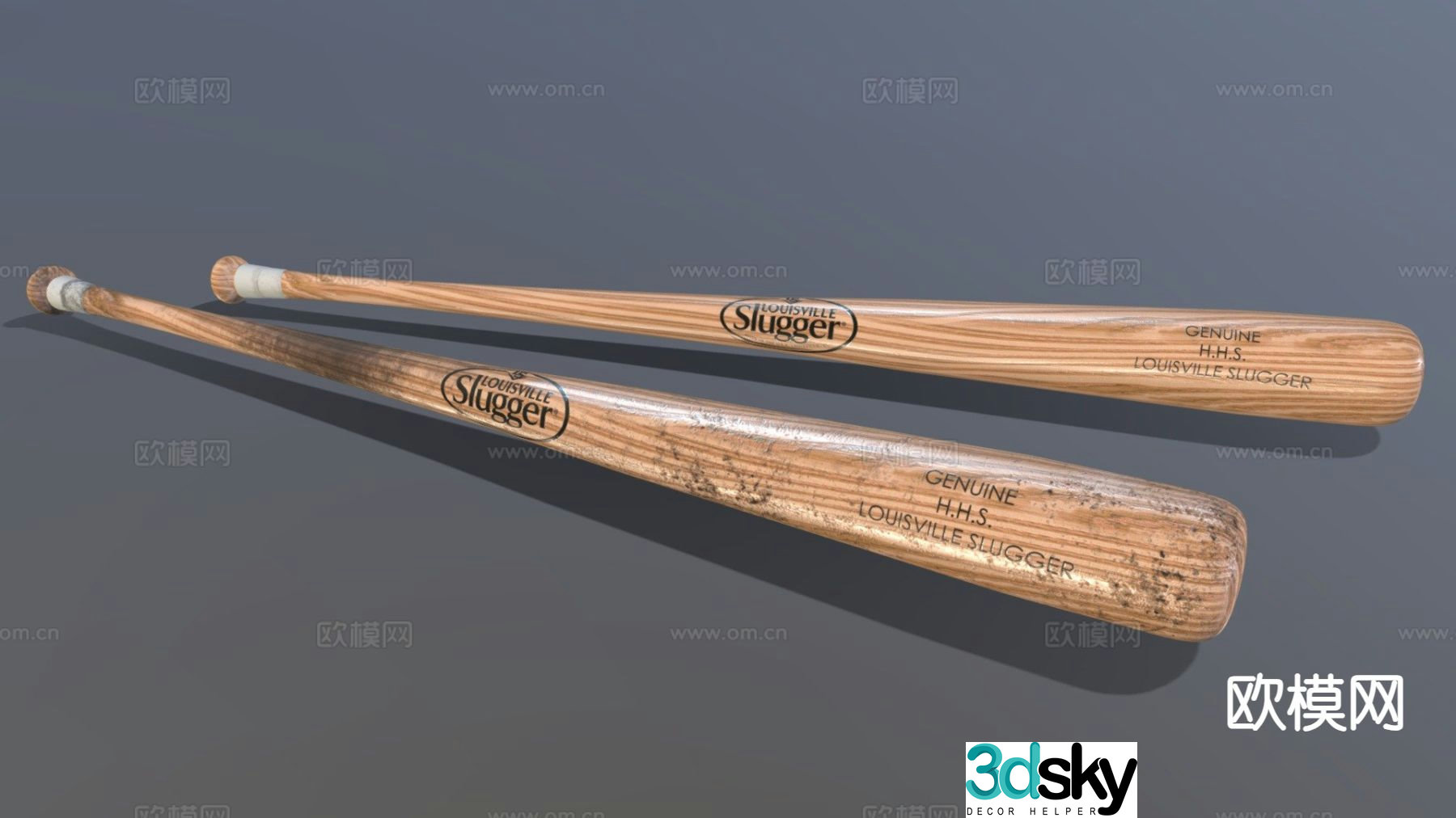 baseball bat sports equipment 3d model